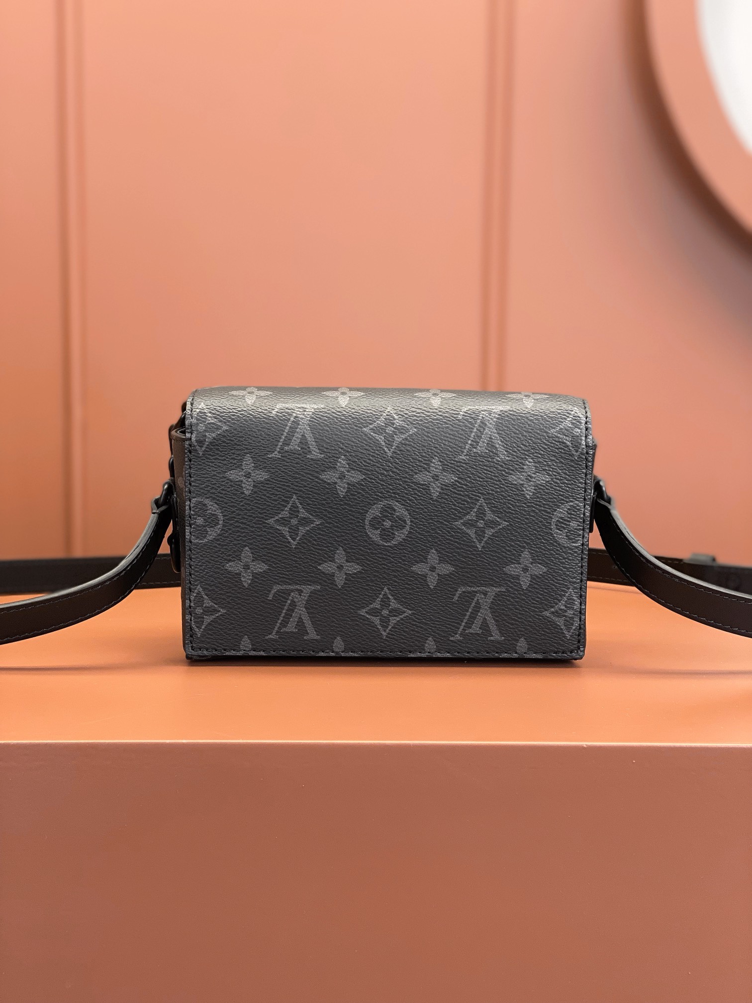  特级 LOUIS VUITTON Steamer 全钢五金 经典老花 印花 锁扣 涂层帆布 邮差包 手提包 单肩包 斜挎包 黑色   M81783