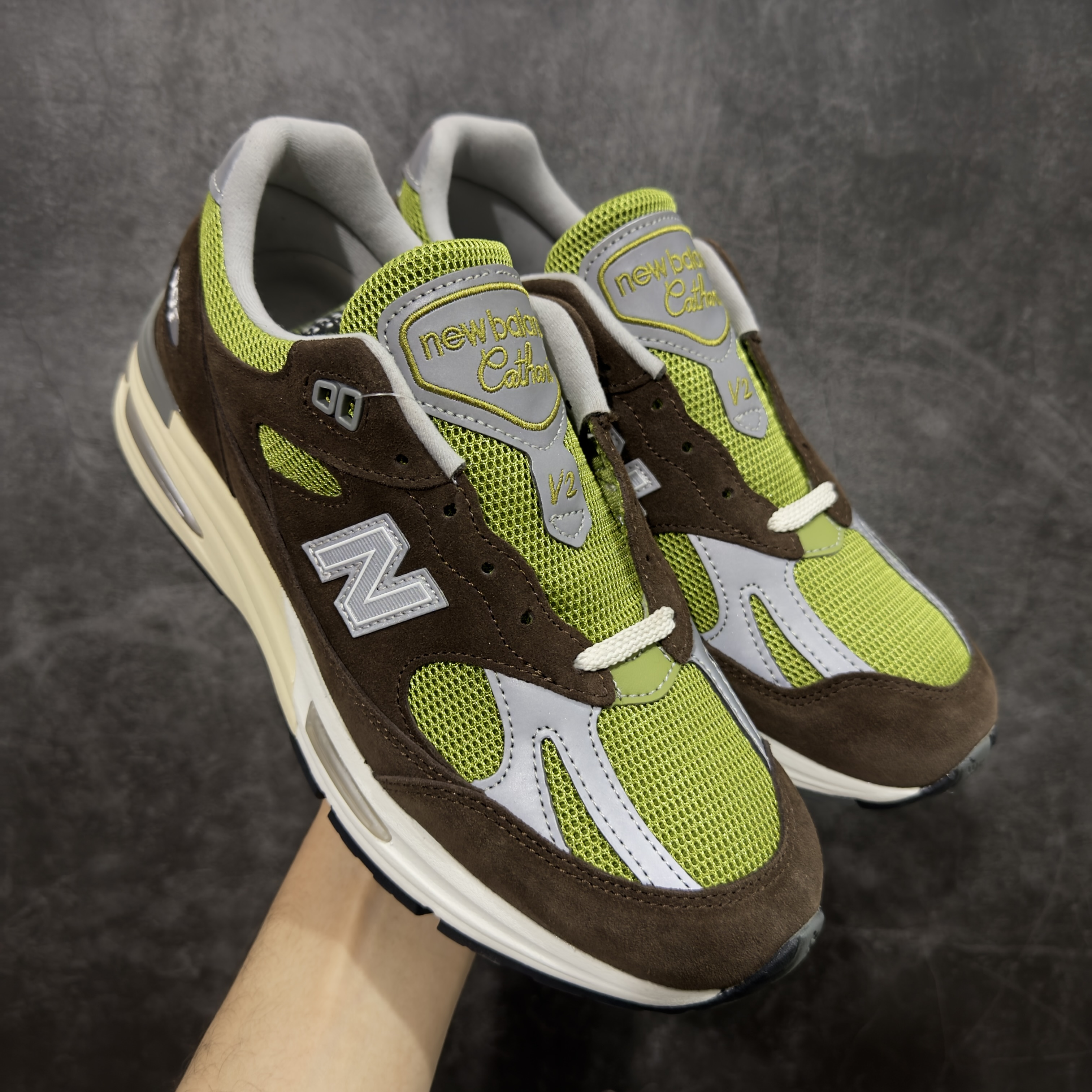 新版  KITH New Balance 991 V2 低筒 复古跑鞋 休闲鞋 运动鞋 波鞋 男鞋 女鞋 踪绿 U991CK2