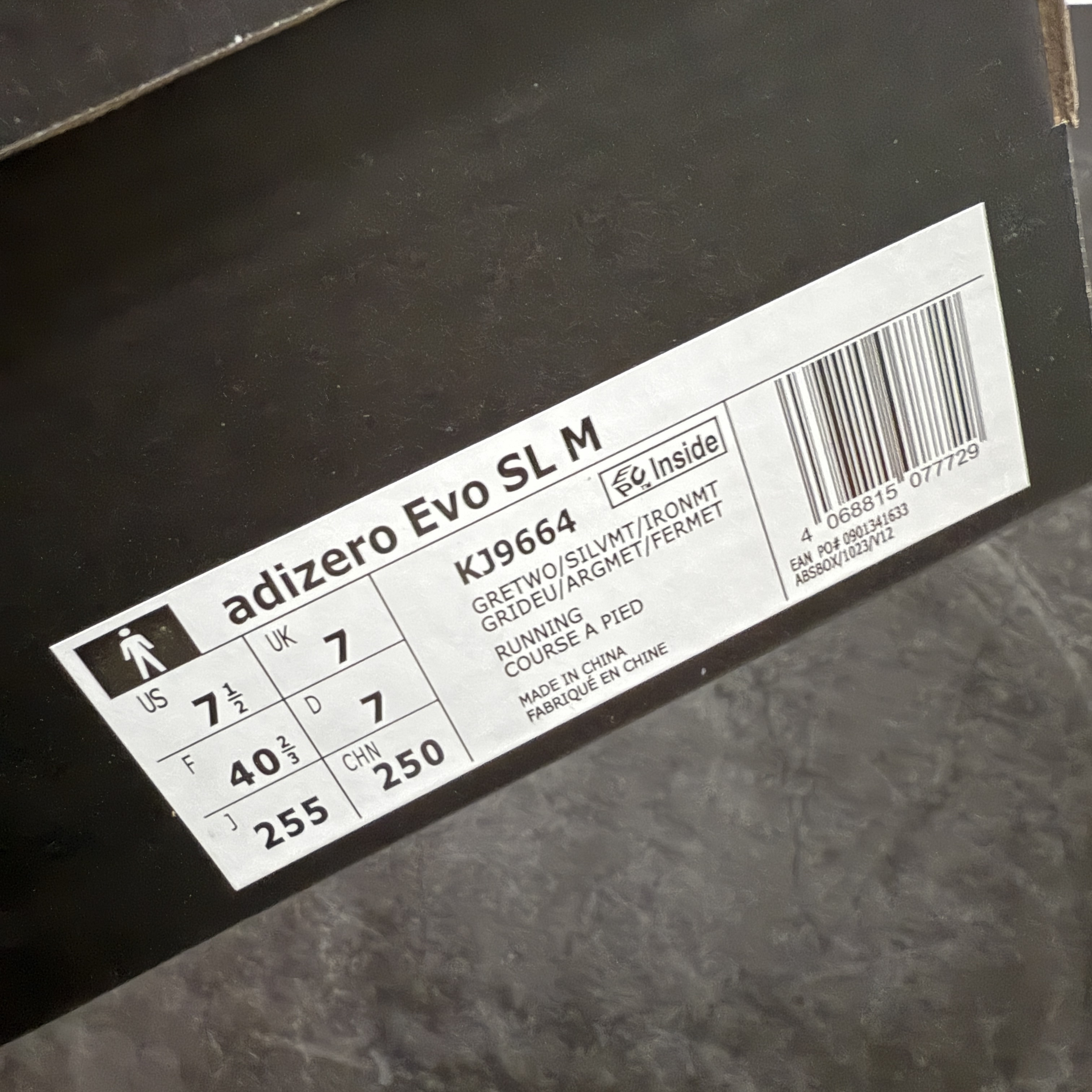 内置碳板 Adidas Adizero Evo SL 低筒 舒适百搭 防滑耐磨 马拉松 训练竞速 跑步鞋 女款 男款 波鞋 灰银 KJ9664