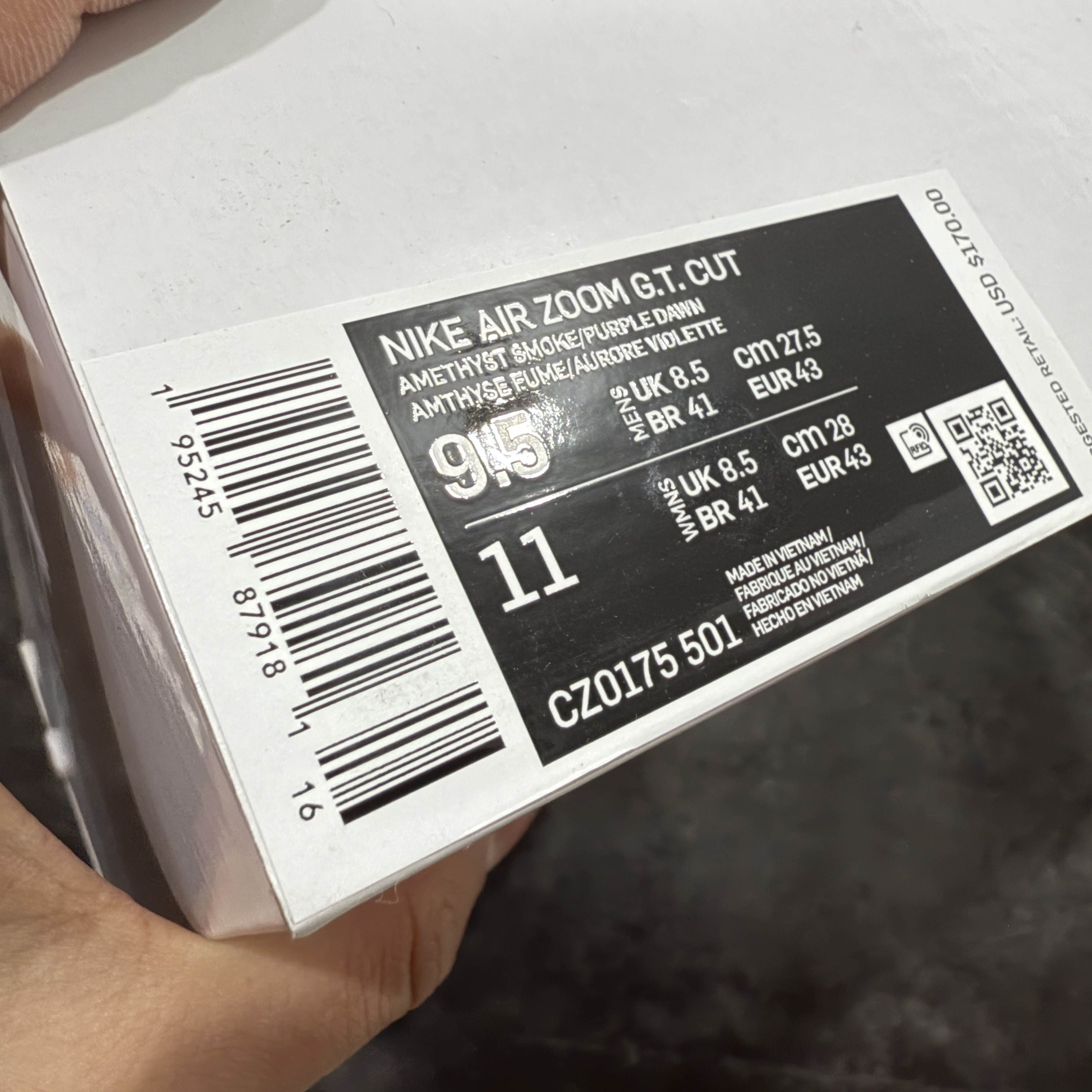 STAR-S级 GT Cut 1.0 1代  低筒  篮球鞋 球鞋 实战鞋 全掌气垫 TPU抗扭 男鞋  紫色 CZ0175-501