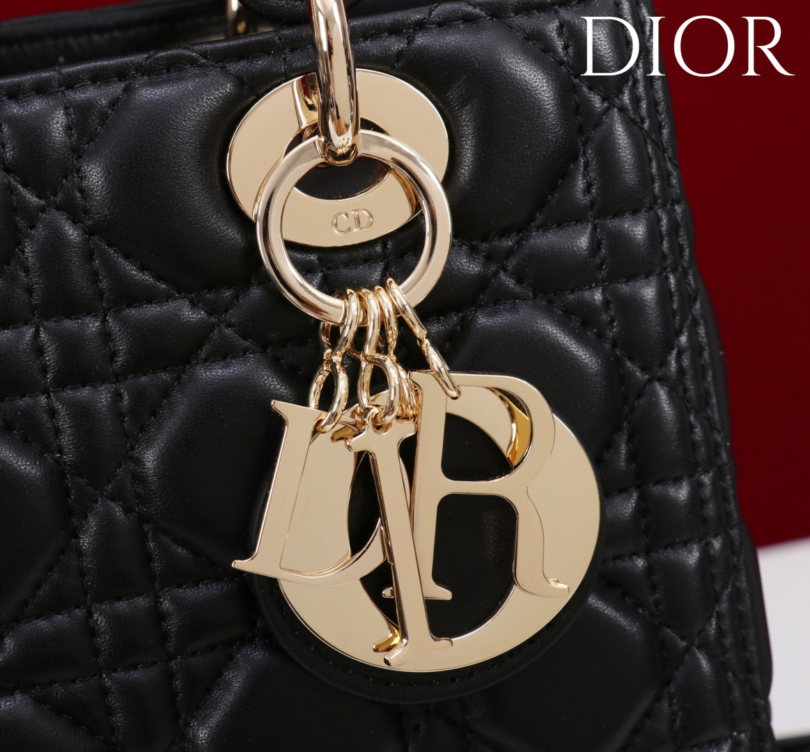 DIOR 迪奥 Lady可调节可拆卸肩带 刺绣拼牛皮革 托特包Tote包购物袋单肩斜挎手提包 小号 女款 蓝色 蓝色 M1325CZBB-M928