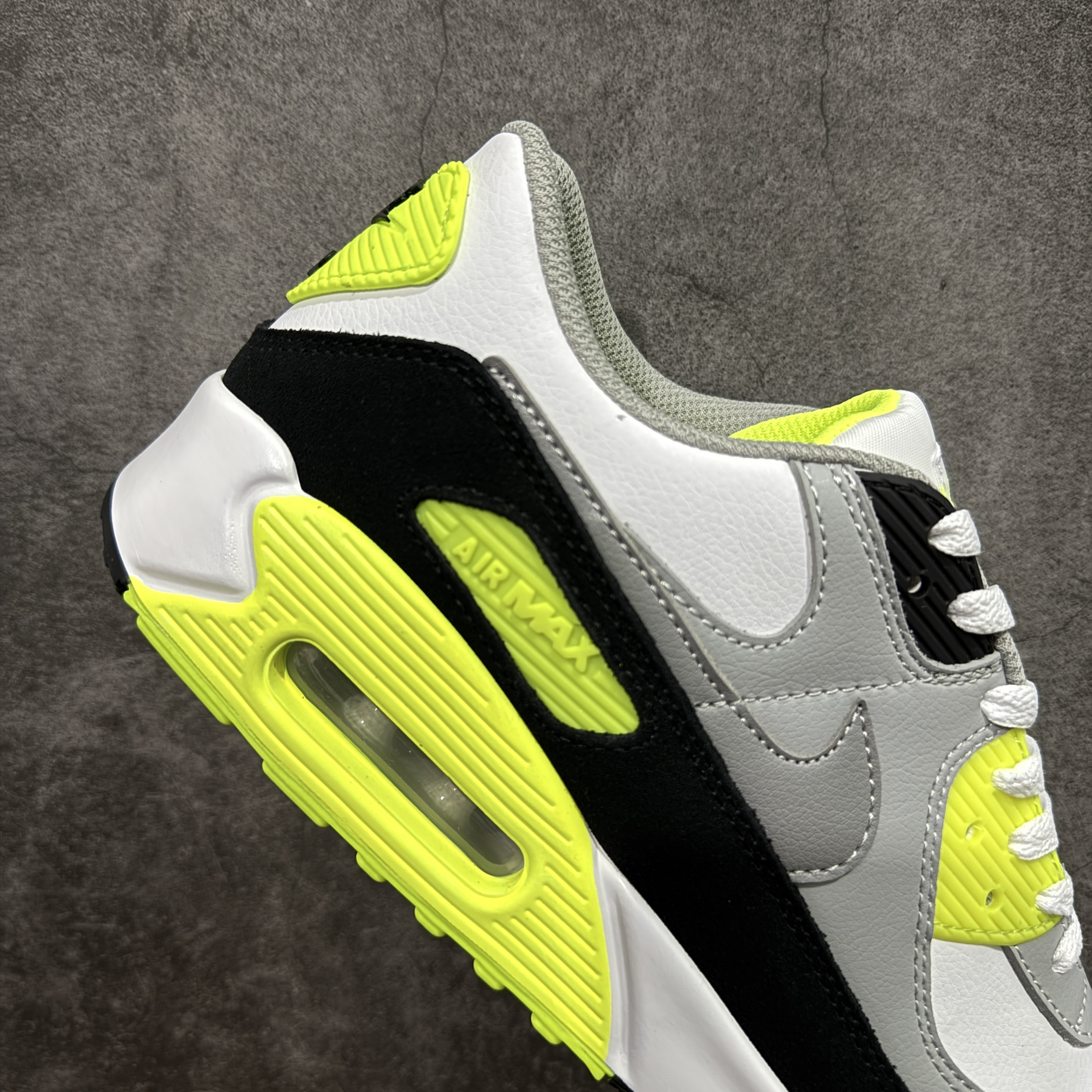 Nike Air Max 90 低筒 复古 网布防滑 运动鞋 休闲鞋 球鞋 男鞋 波鞋 白黄 CD0881-103