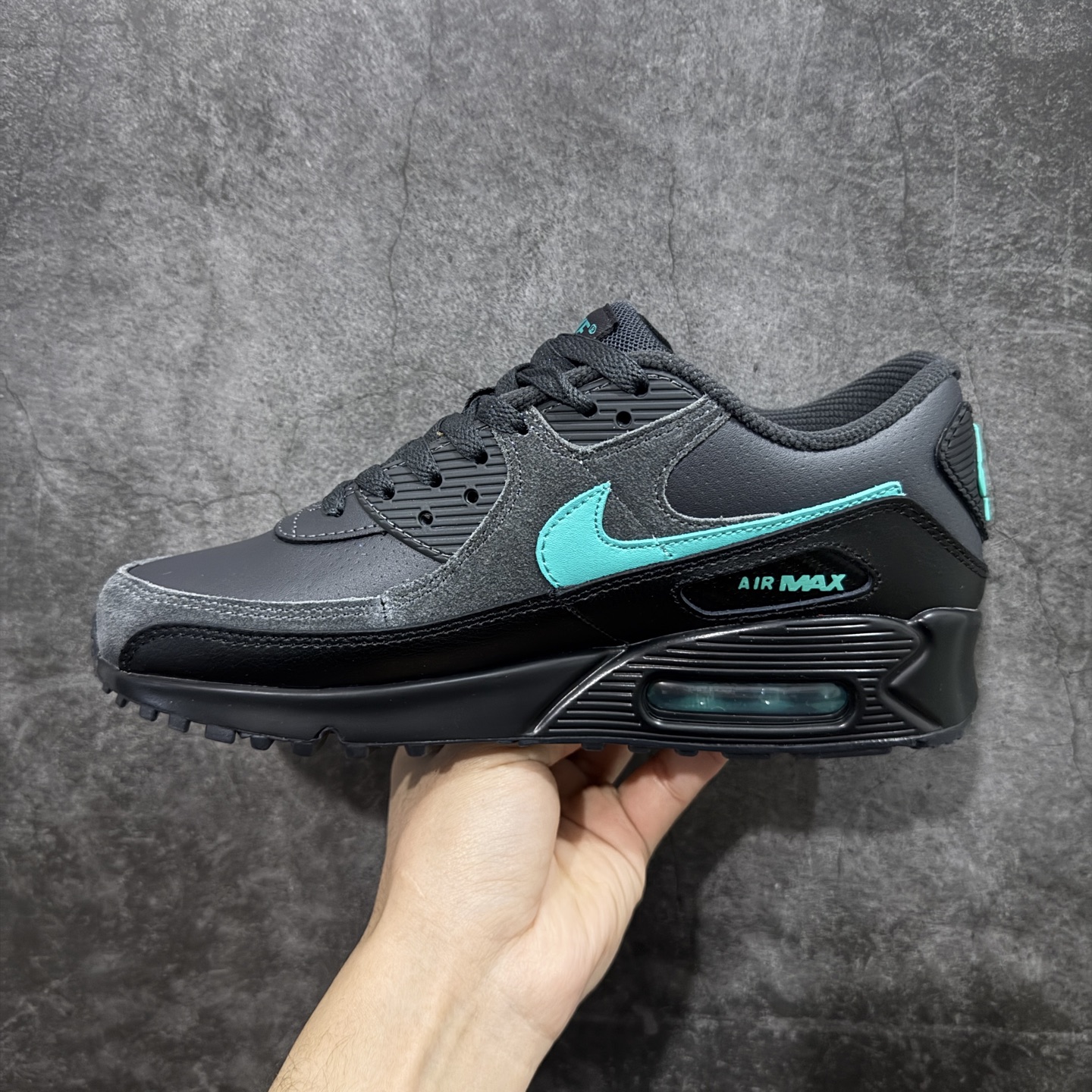 Nike Air Max 90 低筒 复古 网布防滑 运动鞋 休闲鞋 球鞋 男鞋 波鞋 黑绿B0 IF0670-002