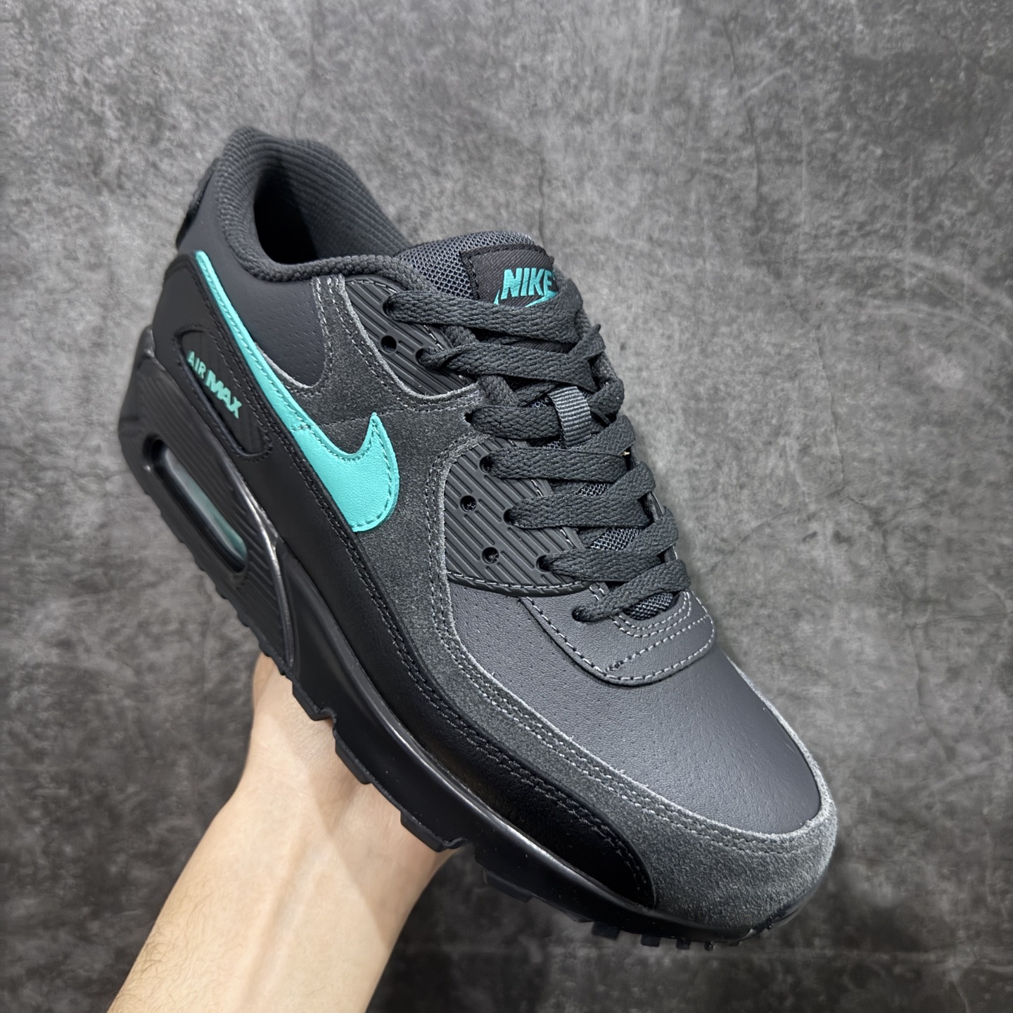 Nike Air Max 90 低筒 复古 网布防滑 运动鞋 休闲鞋 球鞋 男鞋 波鞋 黑绿B0 IF0670-002
