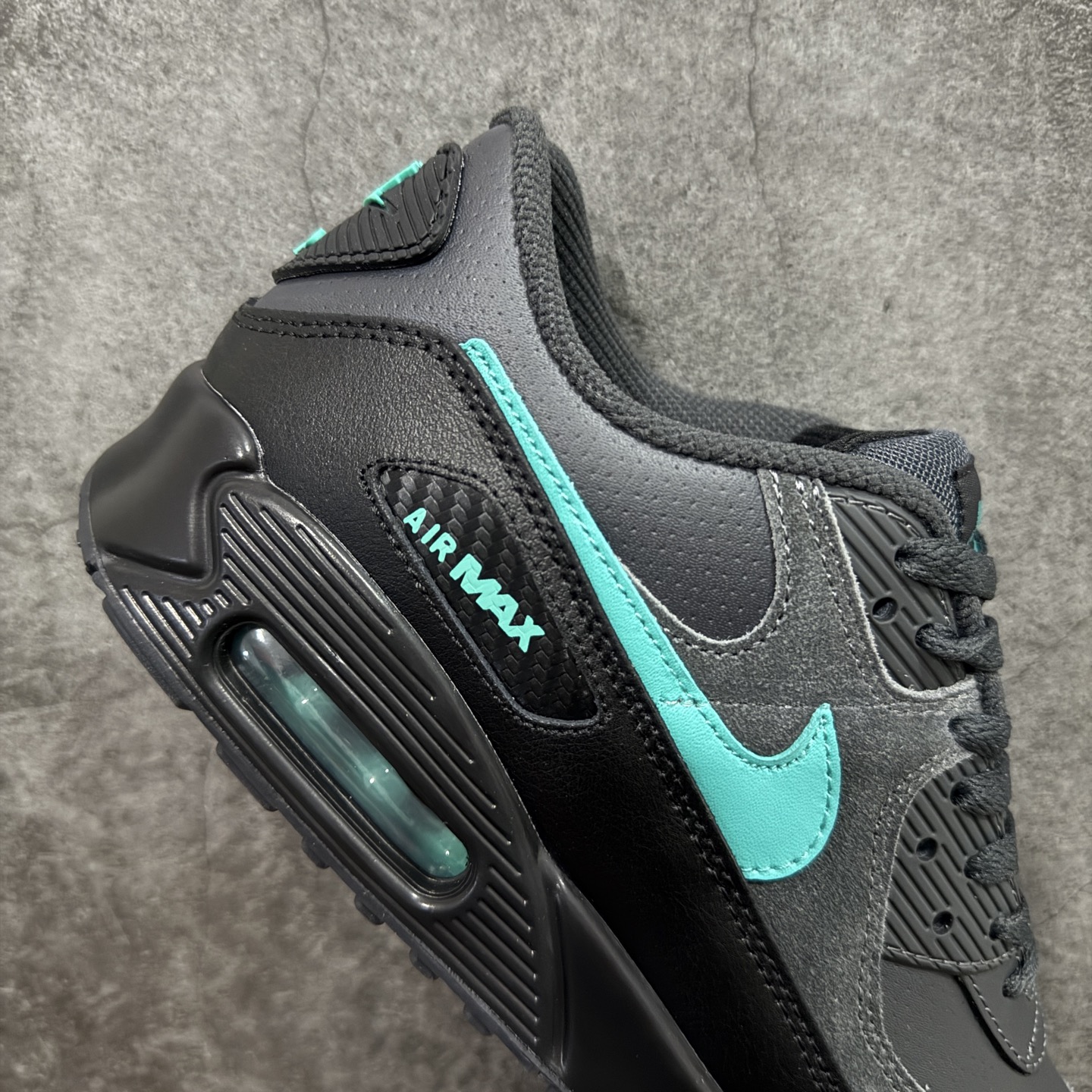 Nike Air Max 90 低筒 复古 网布防滑 运动鞋 休闲鞋 球鞋 男鞋 波鞋 黑绿B0 IF0670-002