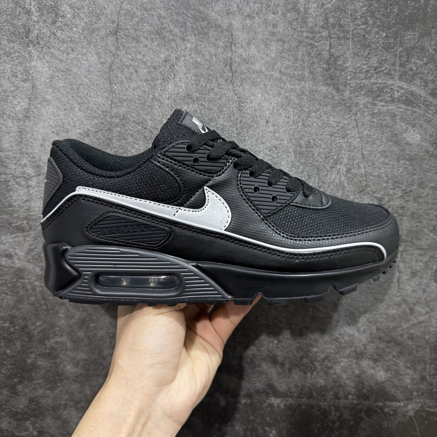 Nike Air Max 90 低筒 复古 网布防滑 运动鞋 休闲鞋 球鞋 男鞋 波鞋 黑白 A5616730-012