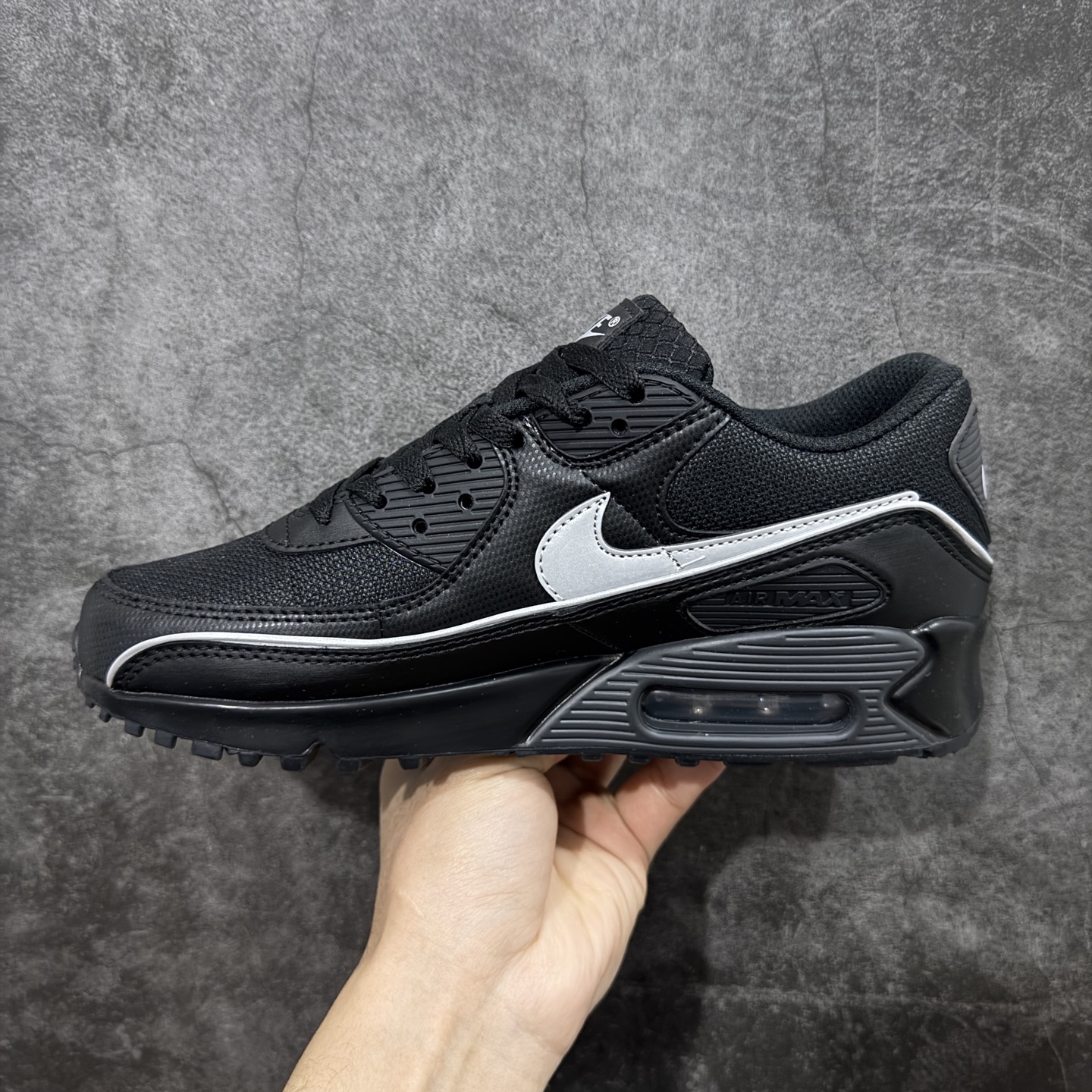 Nike Air Max 90 低筒 复古 网布防滑 运动鞋 休闲鞋 球鞋 男鞋 波鞋 黑白 A5616730-012