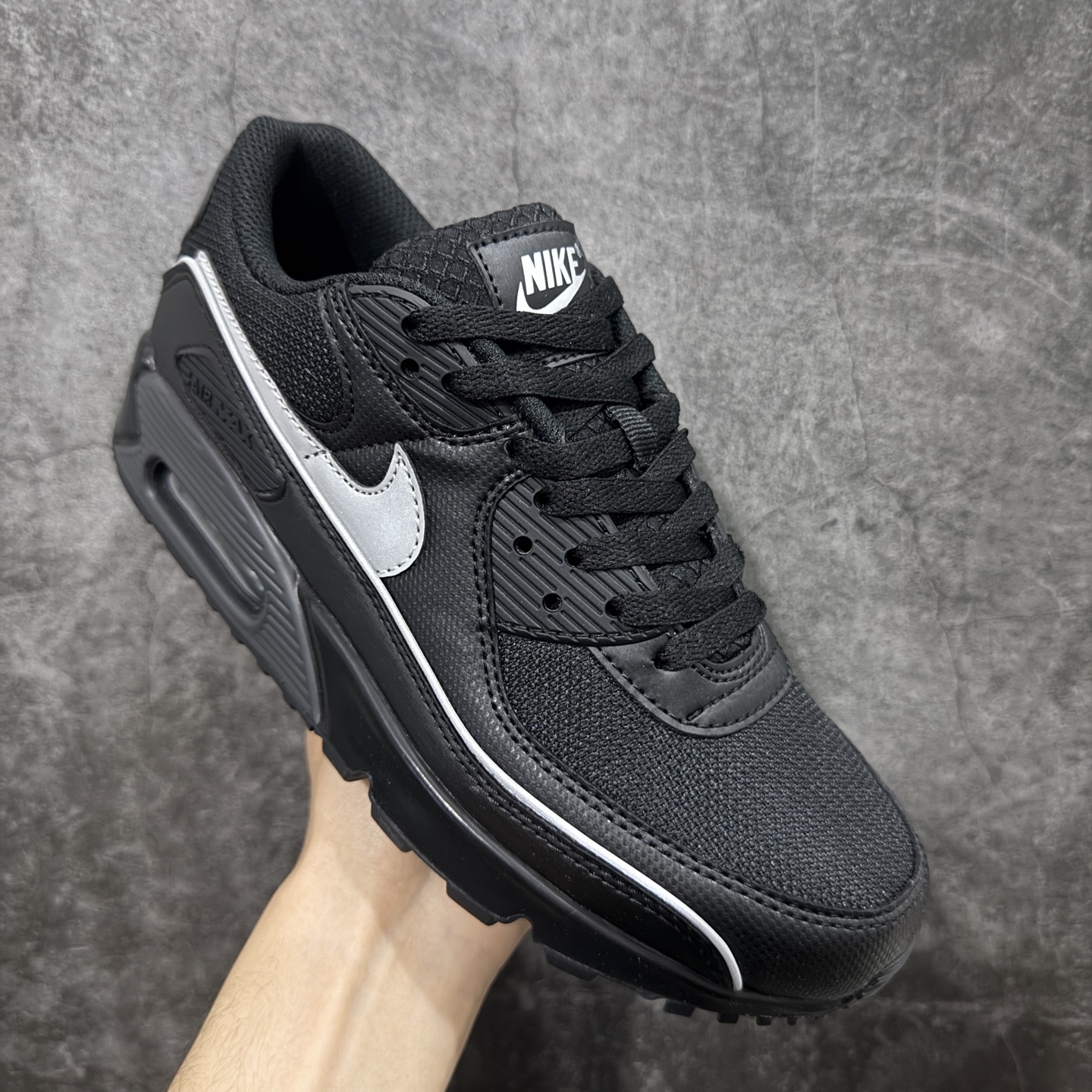 Nike Air Max 90 低筒 复古 网布防滑 运动鞋 休闲鞋 球鞋 男鞋 波鞋 黑白 A5616730-012