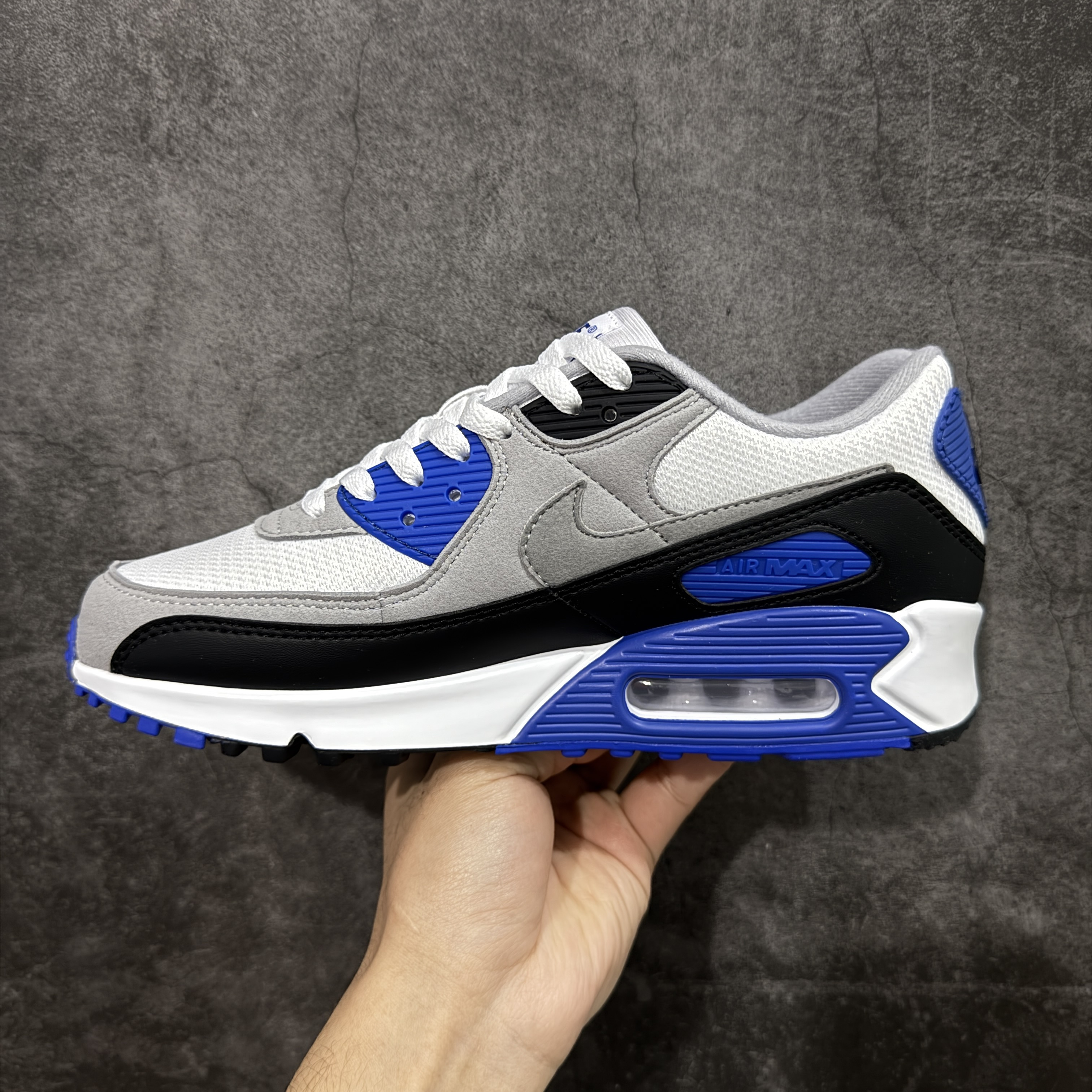 Nike Air Max 90 低筒 复古 网布防滑 运动鞋 休闲鞋 球鞋 男鞋 波鞋 皇家蓝A5 HF3449-100
