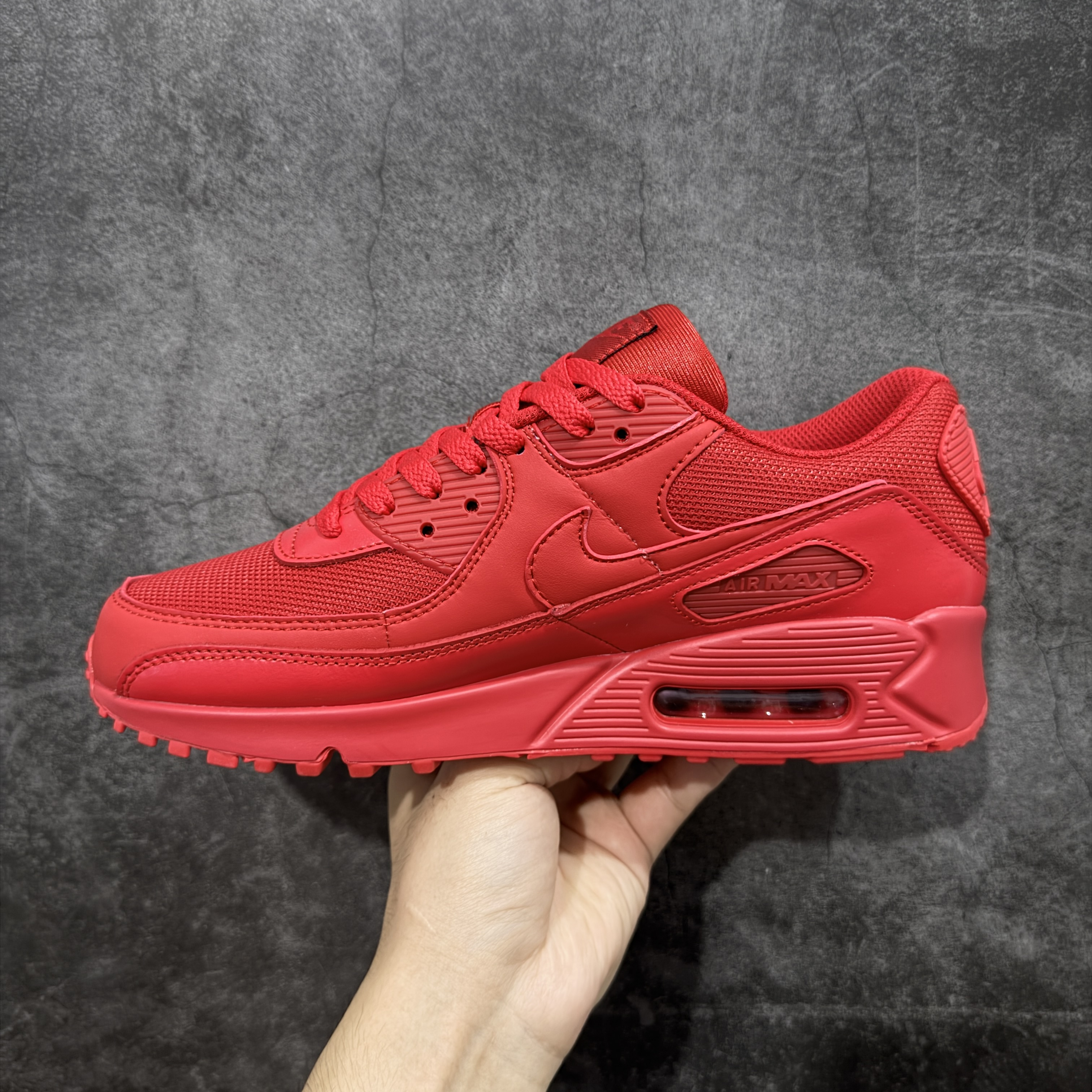 Nike Air Max 90 低筒 复古 网布防滑 运动鞋 休闲鞋 球鞋 男鞋 波鞋 红色A5 CZ7918-600