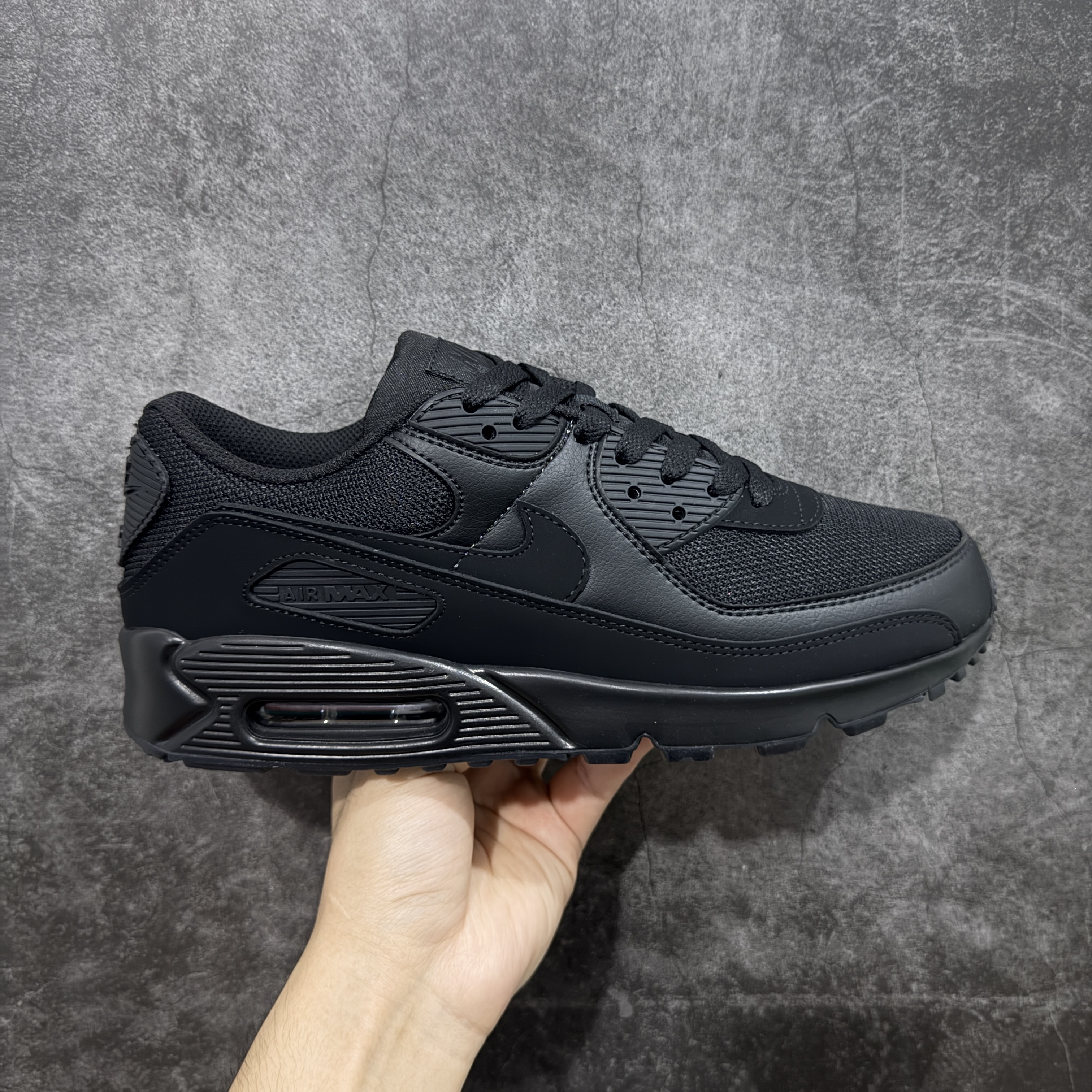 Nike Air Max 90 低筒 复古 网布防滑 运动鞋 休闲鞋 球鞋 男鞋 波鞋 黑武士 A5 CN8490-003