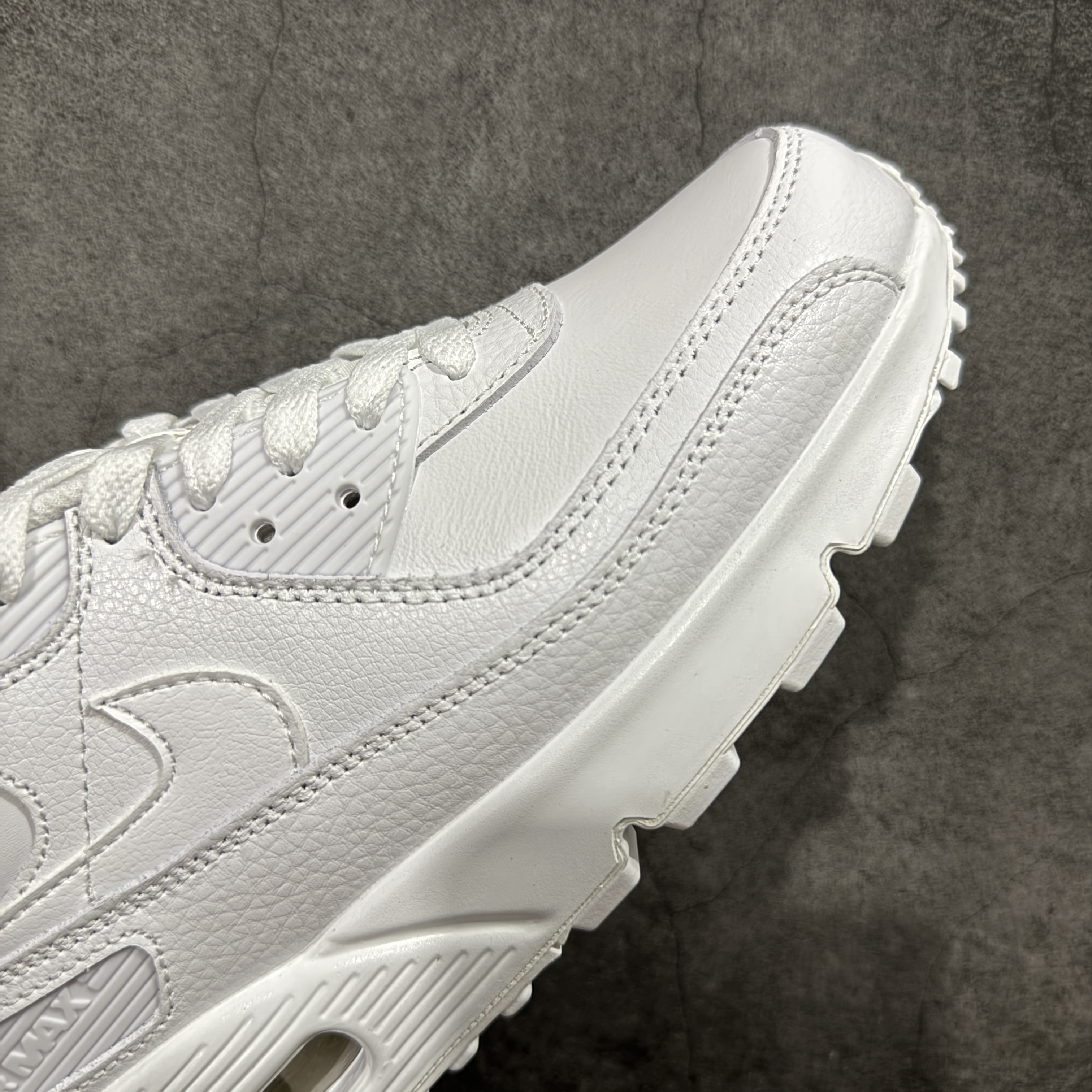 Nike Air Max 90 LTR 低筒 复古 网布防滑 运动鞋 休闲鞋 球鞋 男鞋 波鞋 全白全皮A5 CZ5594-100