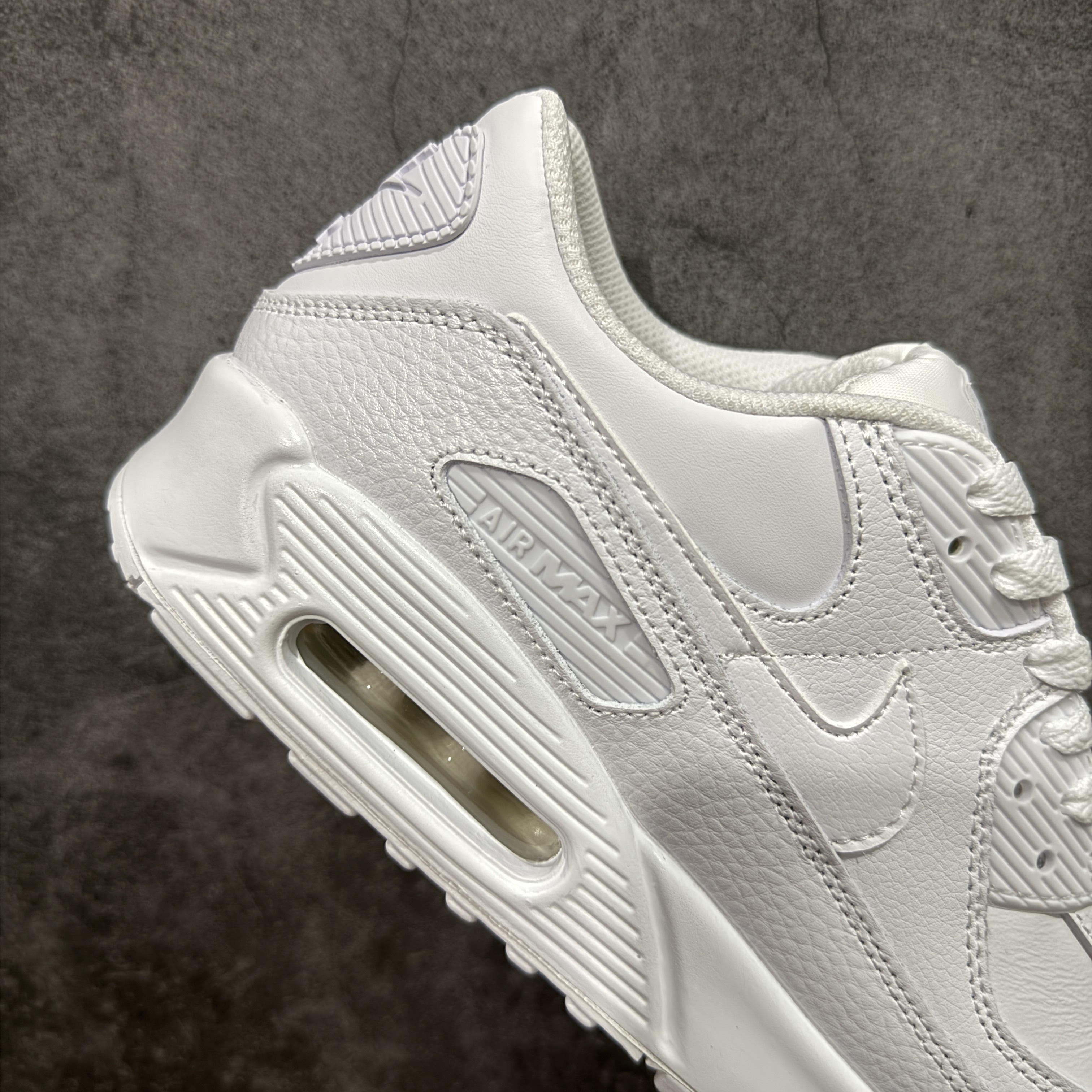 Nike Air Max 90 LTR 低筒 复古 网布防滑 运动鞋 休闲鞋 球鞋 男鞋 波鞋 全白全皮A5 CZ5594-100