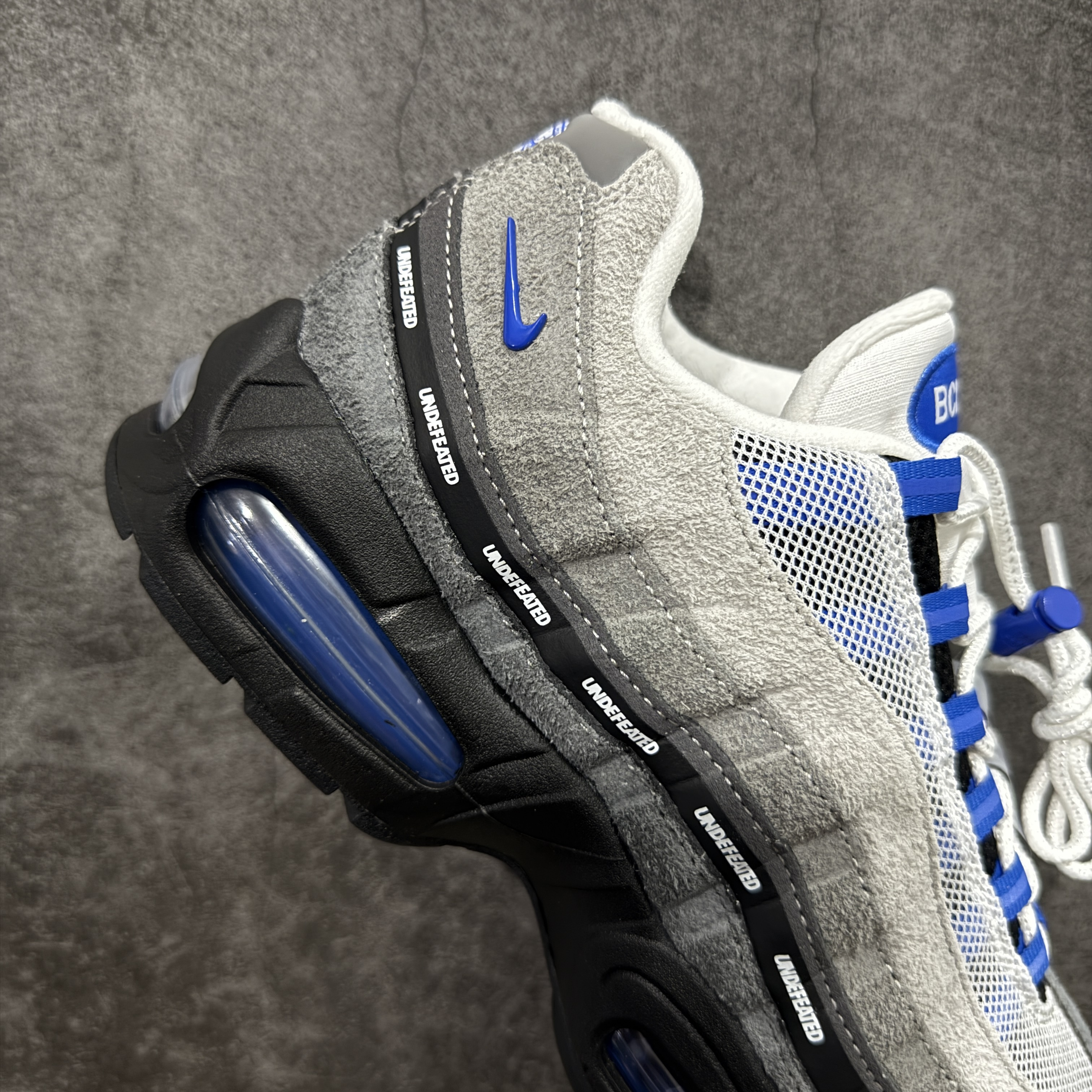 升级最终版UNDEFEATED Nike Air Max 95 低筒 网布防滑 运动鞋 休闲鞋 球鞋 男鞋 波鞋 灰蓝 IB4523-001