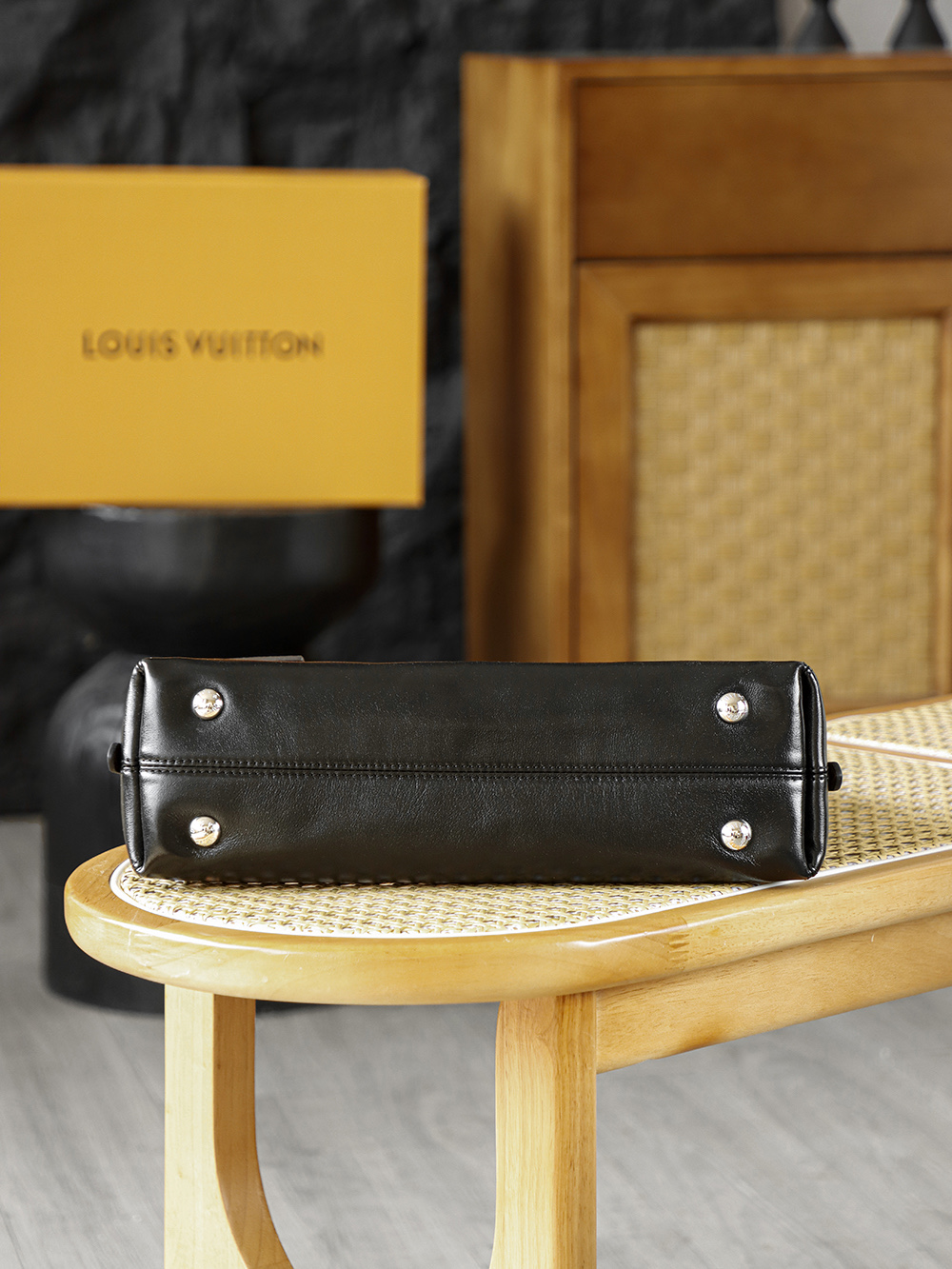 AS LOUIS VUITTON CARRYALL EAST WEST 全钢五金 经典老花 印花 拉链 涂层帆布  腋下单肩包  黑色A0 M28160