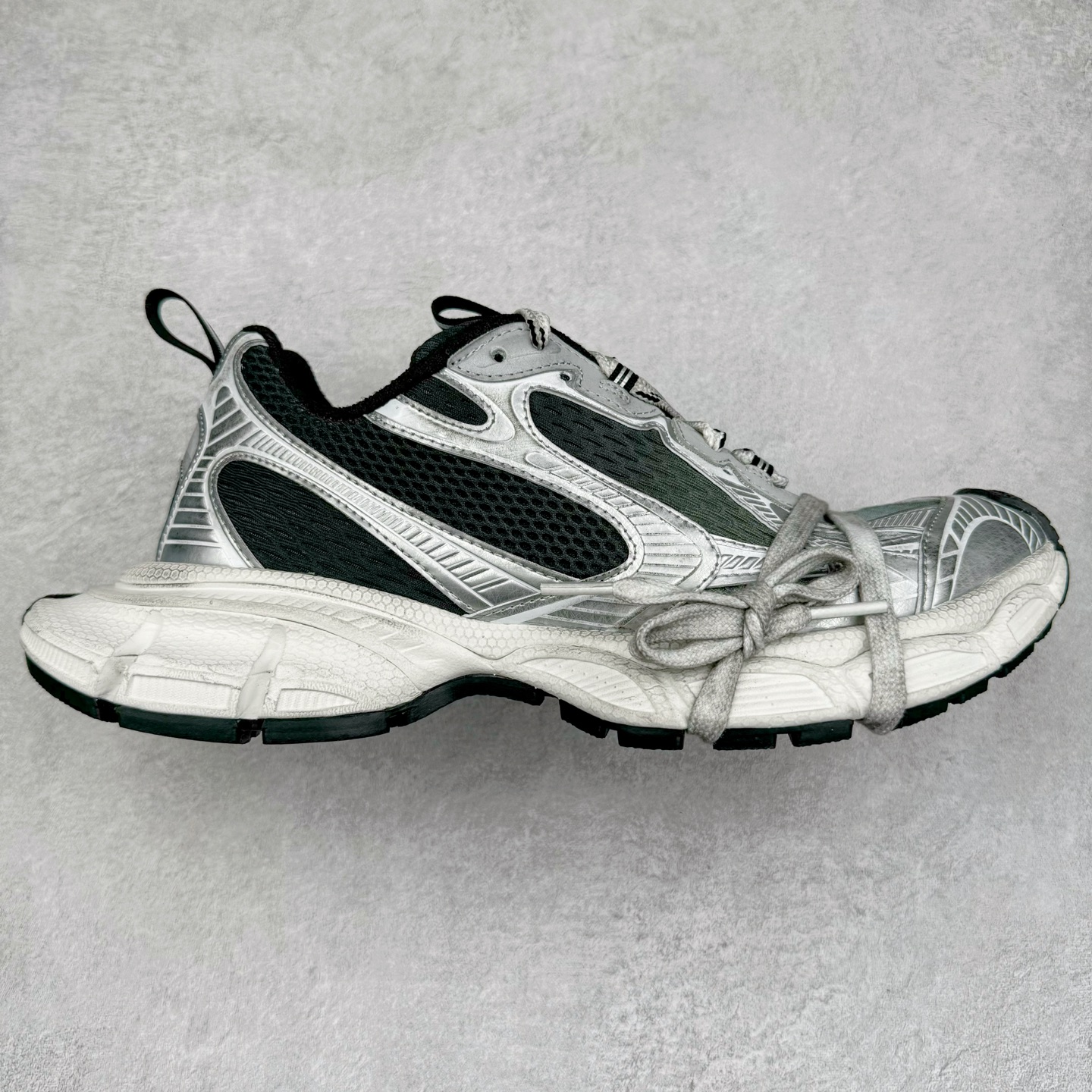 Balenciaga 巴黎世家 3XL 网布 系带 做旧 银灰白 低筒 老爹鞋 运动 复古板鞋 休闲鞋 男鞋 女鞋 