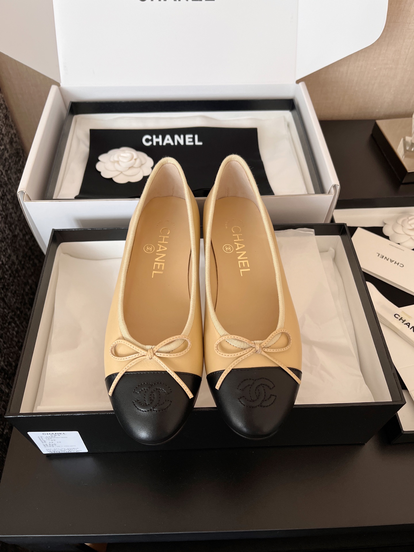 正确版 CHANEL 香奈儿  低筒简约 休闲单鞋 芭蕾鞋 女鞋 G02819 X01000 C0204