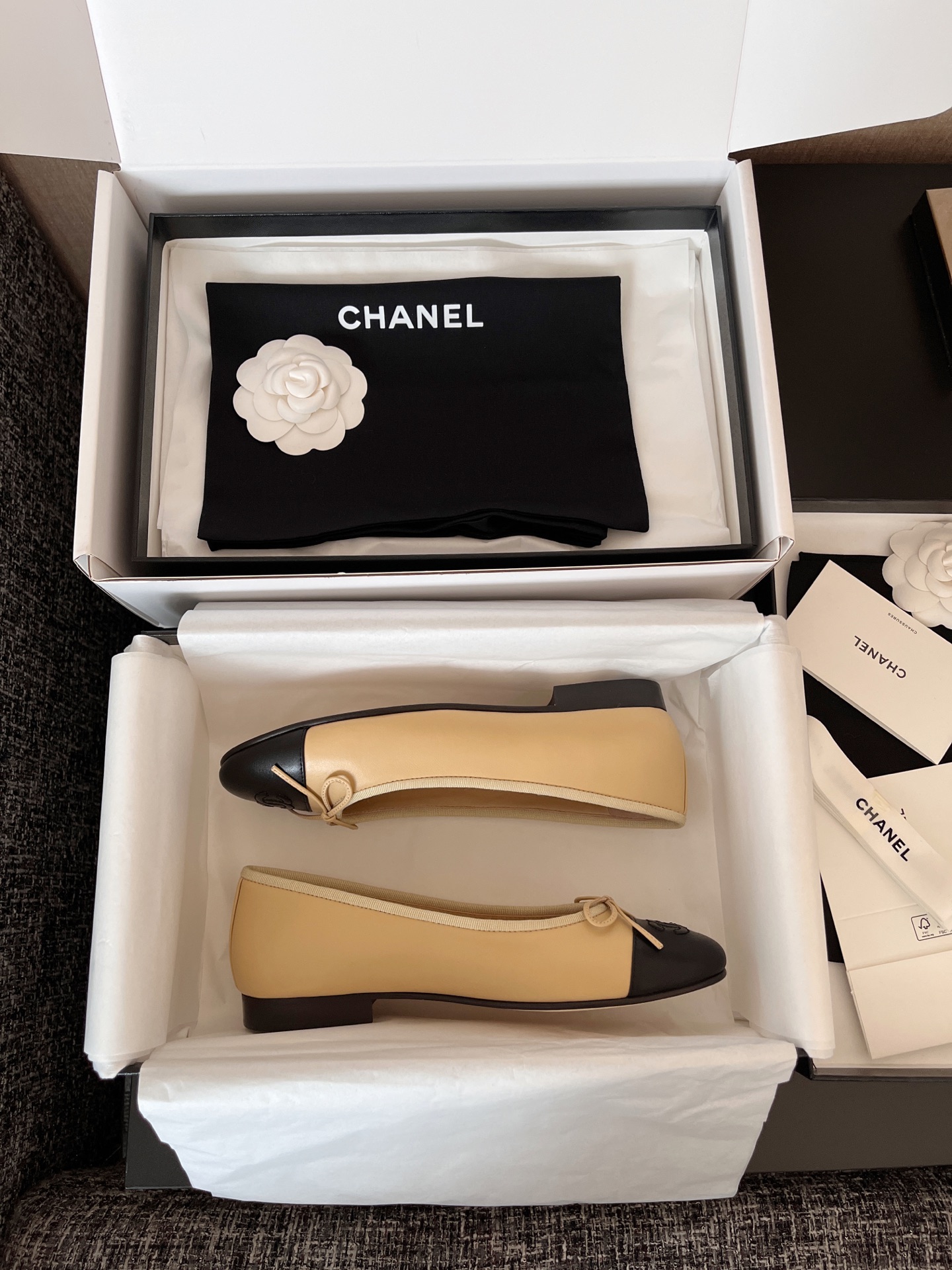 正确版 CHANEL 香奈儿  低筒简约 休闲单鞋 芭蕾鞋 女鞋 G02819 X01000 C0204