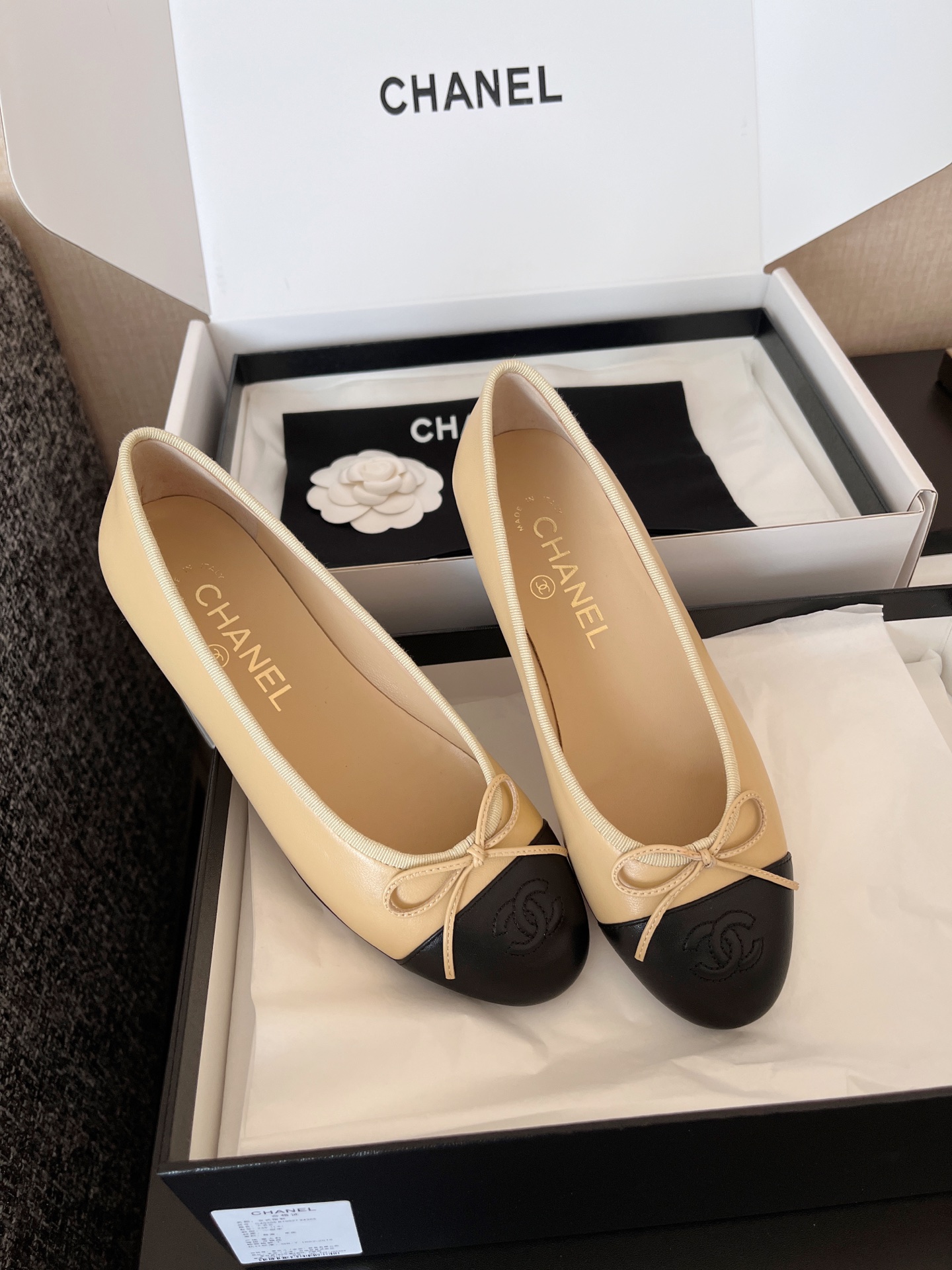 正确版 CHANEL 香奈儿  低筒简约 休闲单鞋 芭蕾鞋 女鞋 G02819 X01000 C0204