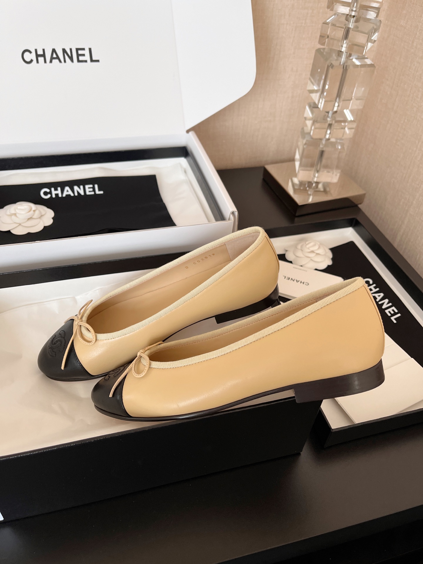 正确版 CHANEL 香奈儿  低筒简约 休闲单鞋 芭蕾鞋 女鞋 G02819 X01000 C0204