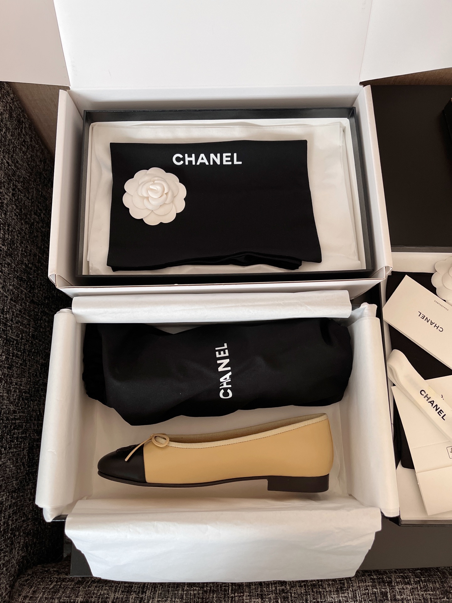 正确版 CHANEL 香奈儿  低筒简约 休闲单鞋 芭蕾鞋 女鞋 G02819 X01000 C0204