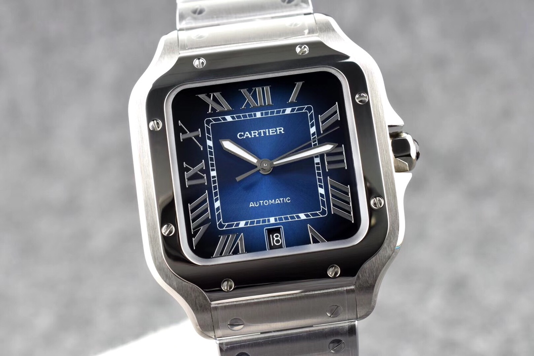 BV CARTIER卡地亚 山度士系列 自动机械机芯 罗马刻度 男表 39.8mm表盘 WSSA0013