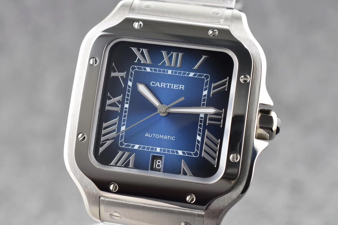 BV CARTIER卡地亚 山度士系列 自动机械机芯 罗马刻度 男表 39.8mm表盘 WSSA0013