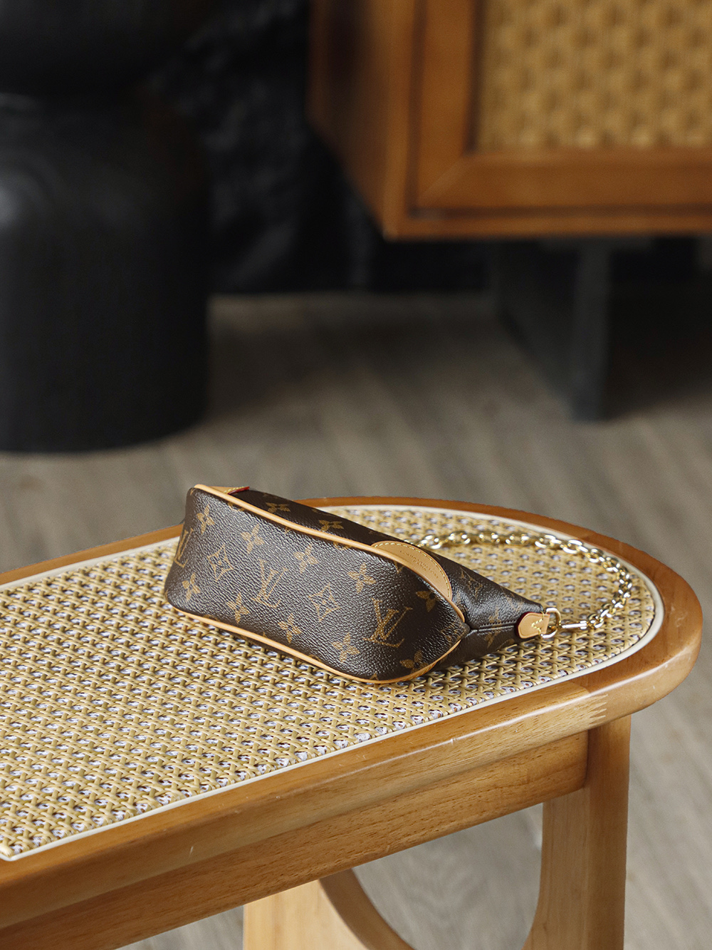 AS LOUIS VUITTON Nano Boulogne  全钢五金 经典老花 印花 拉链 涂层帆布 斜挎单肩包 棕色A0 M25519