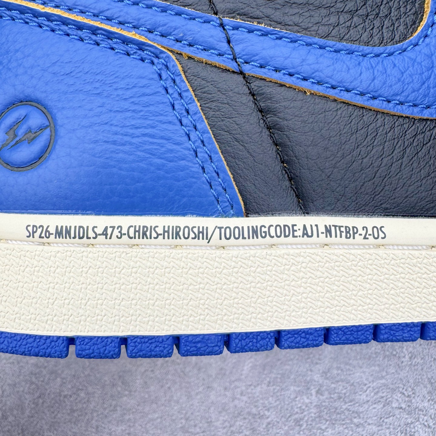 Union LA x Fragment Design x Air Jordan Retro High NRG  AJ1   高筒 球鞋 休閒鞋 板鞋 波鞋 潮鞋 男鞋女鞋  拼接 闪电黑蓝 IO7847-001