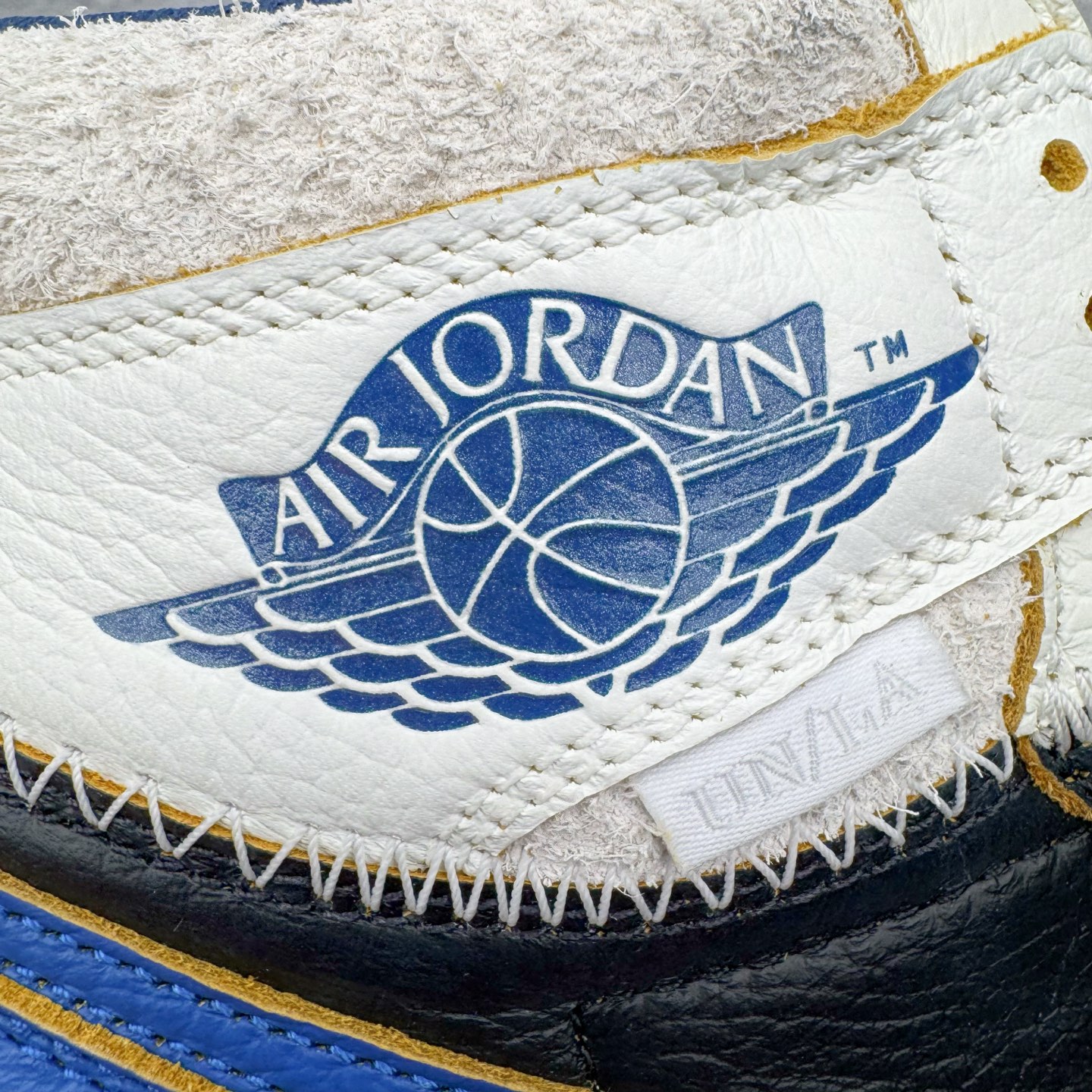 Union LA x Fragment Design x Air Jordan Retro High NRG  AJ1   高筒 球鞋 休閒鞋 板鞋 波鞋 潮鞋 男鞋女鞋  拼接 闪电黑蓝 IO7847-001