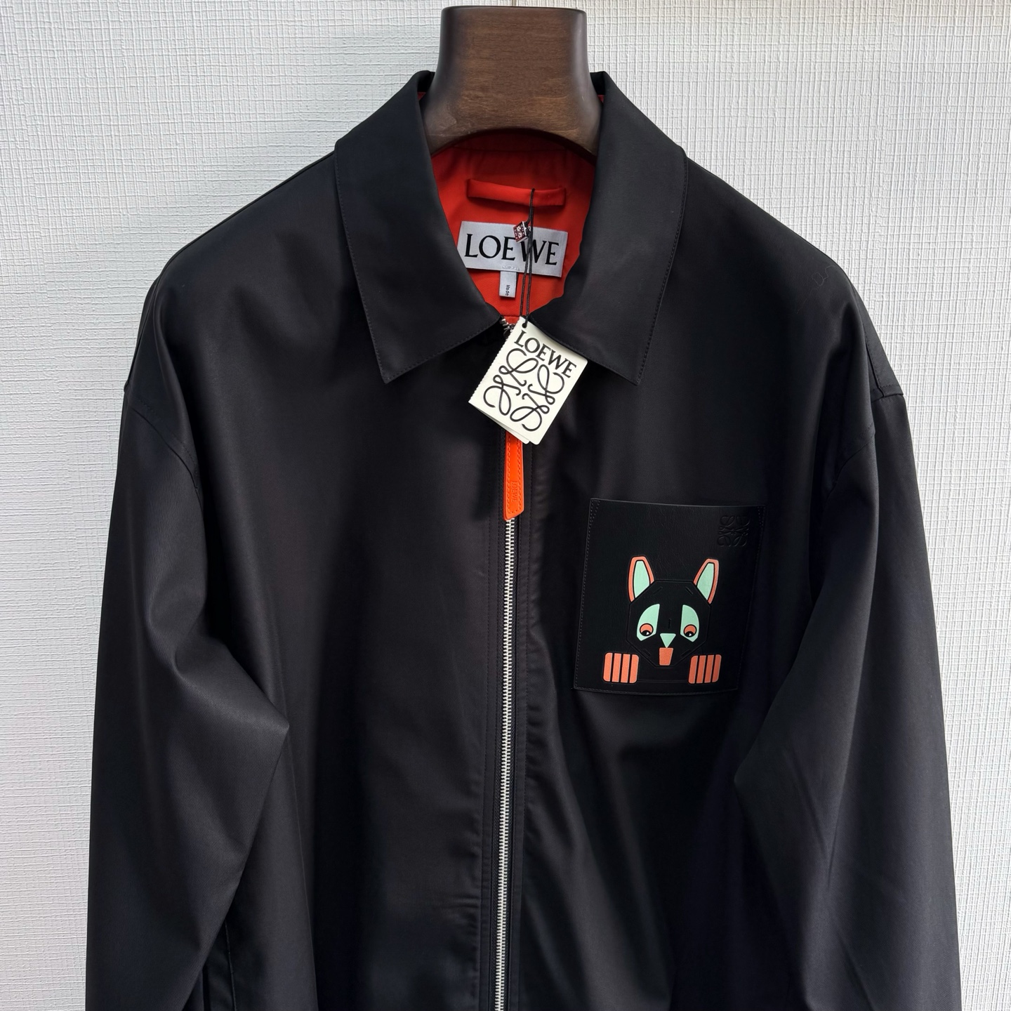 LOEWE Louis Wain 罗意威 怪趣小猫压印连帽卫衣 外套 长袖 黑色B5