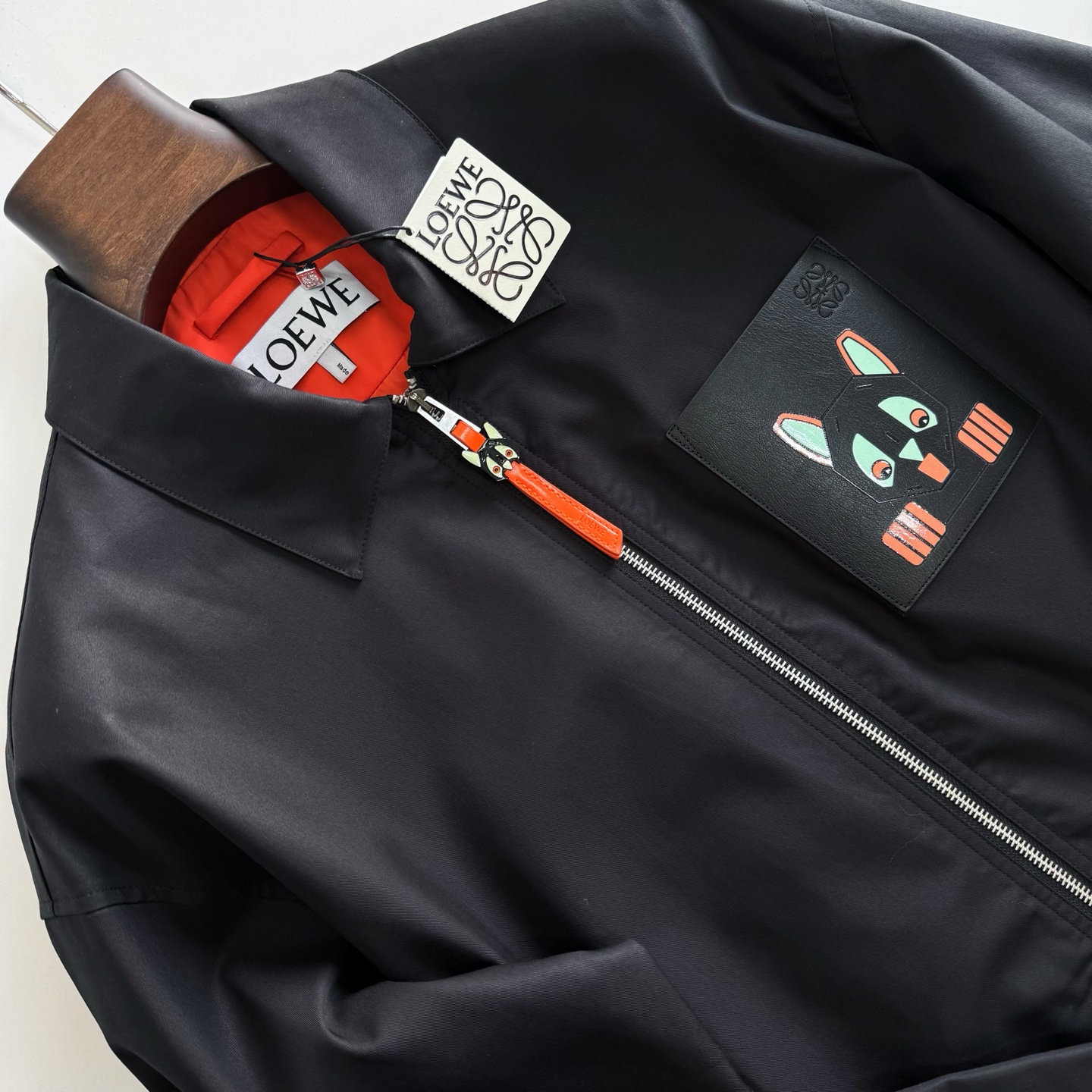 LOEWE Louis Wain 罗意威 怪趣小猫压印连帽卫衣 外套 长袖 黑色B5