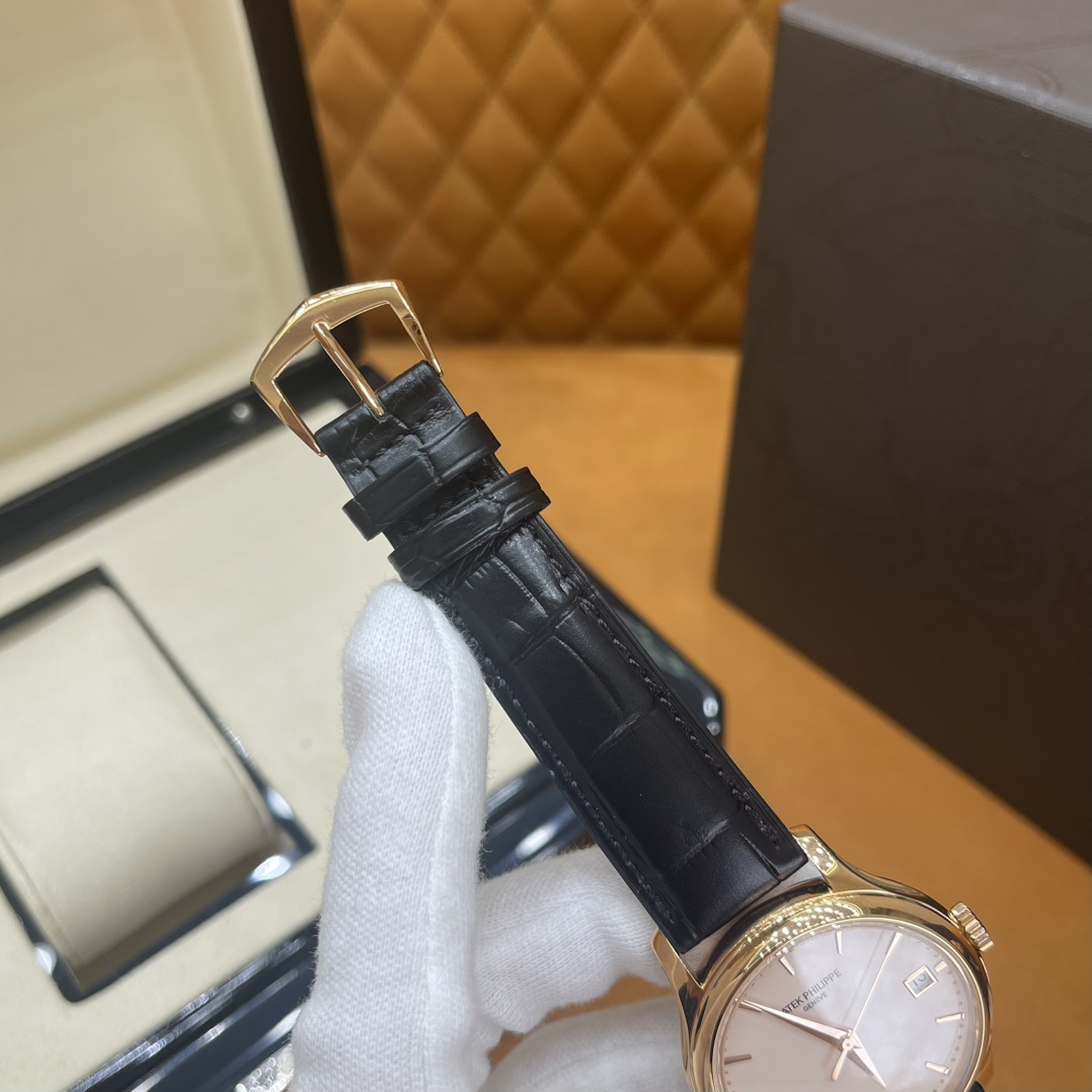  3K PATEK PHILPPE 百達翡麗 古典表CALATRAVA 自动机械 男表 39MM 玫瑰金 5527R-001（皮带可选黑色或者棕色）
