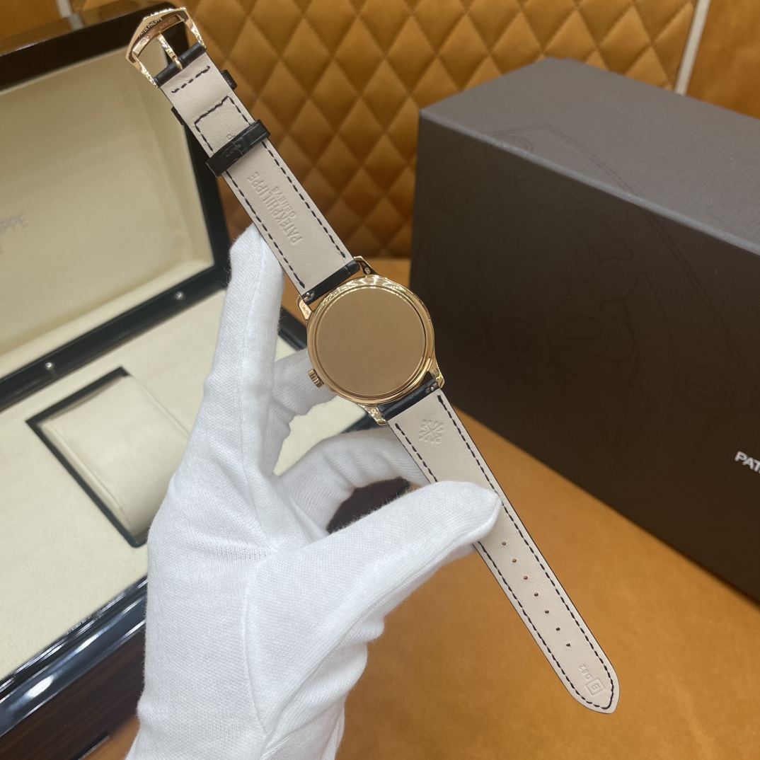  3K PATEK PHILPPE 百達翡麗 古典表CALATRAVA 自动机械 男表 39MM 玫瑰金 5527R-001（皮带可选黑色或者棕色）