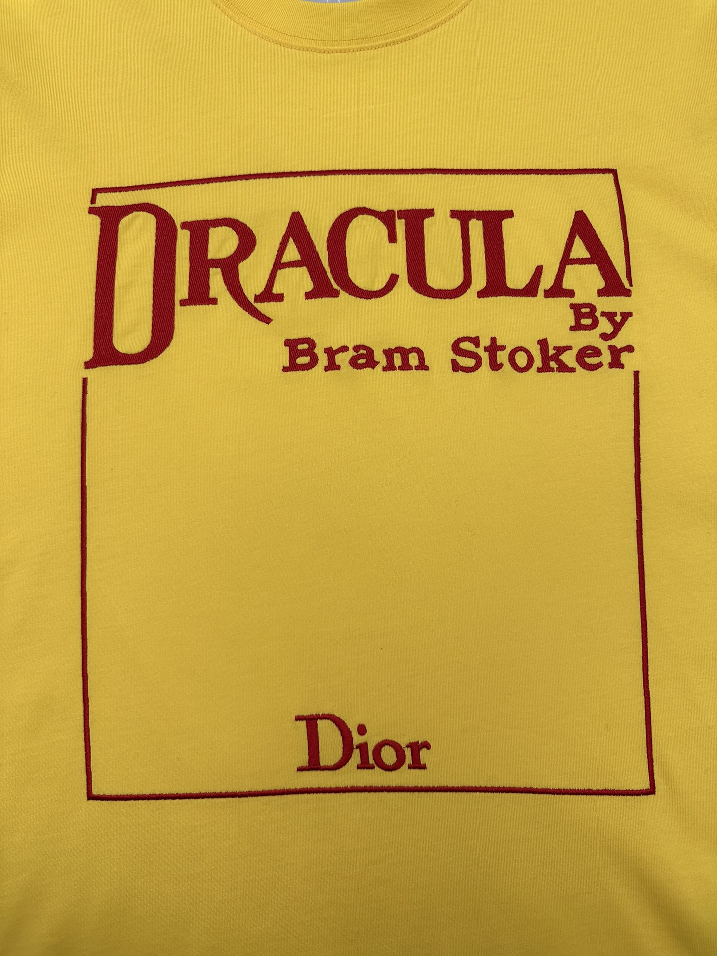 DIOR 迪奥 Dracula  短袖 T恤 棉质夏季 黄色 A0 