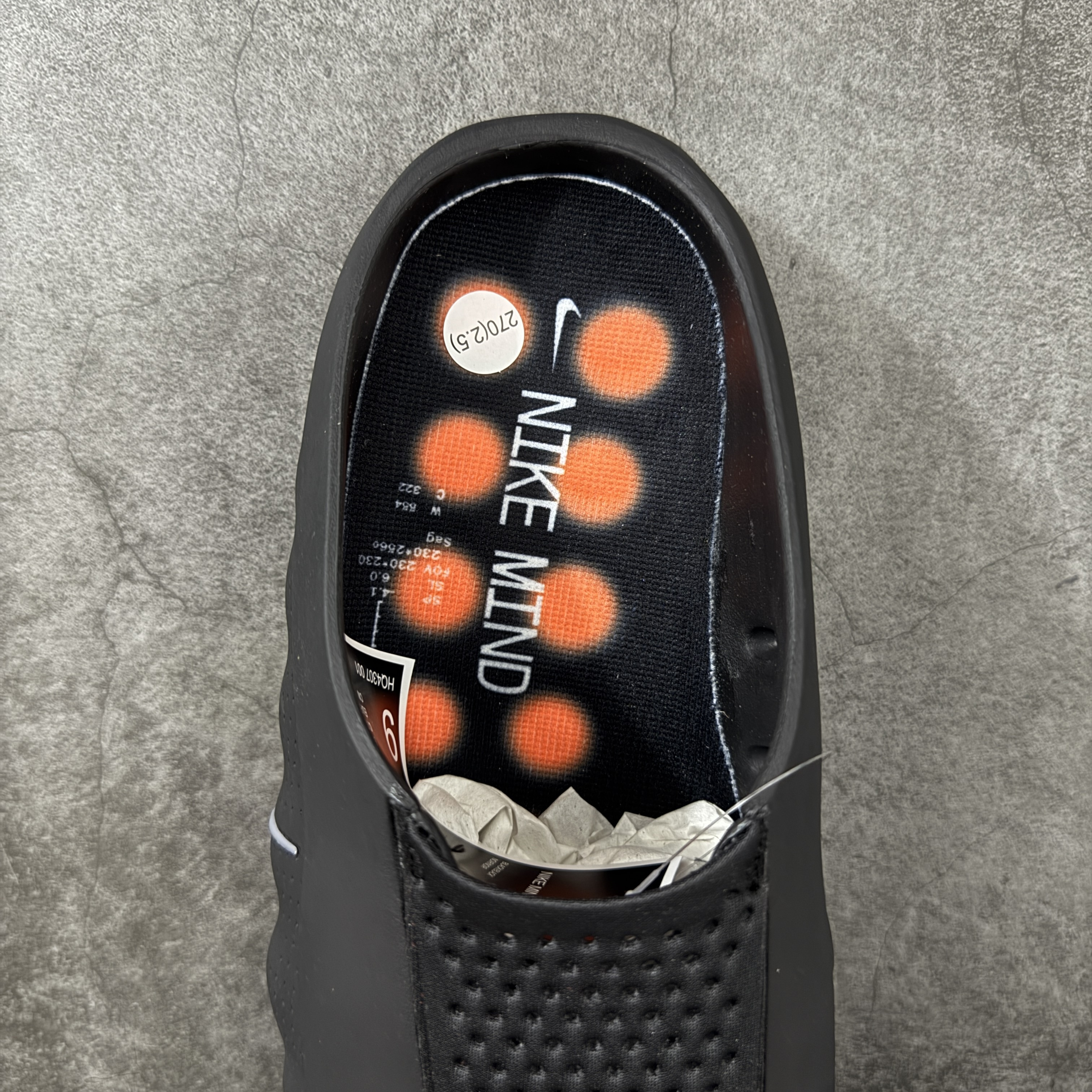 Nike Mind 001 按摩鞋 舒适柔软 包头 拖鞋男女同款 黑色 HQ4307-001