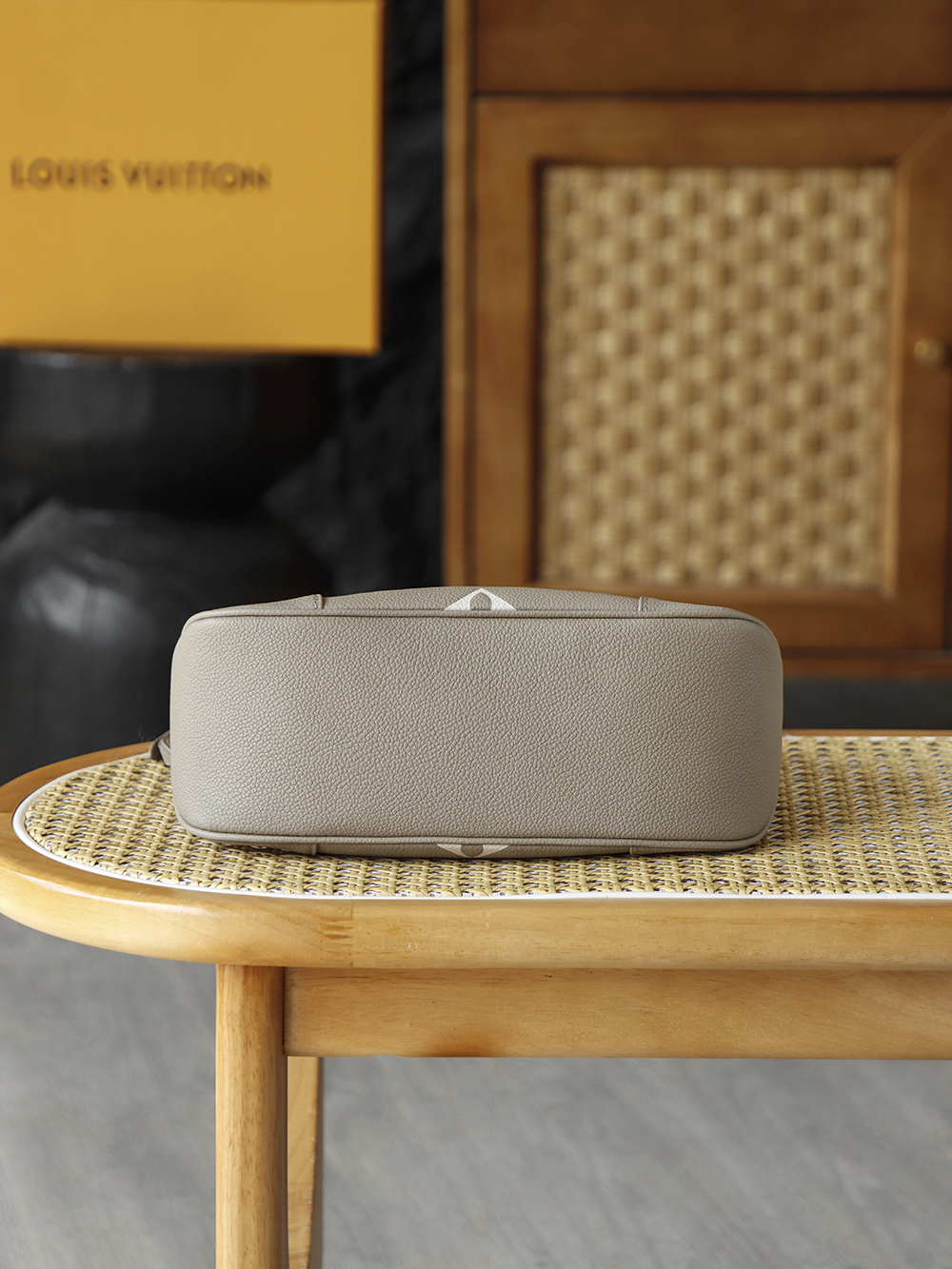 AS LOUIS VUITTON BOULOGNE 全钢五金 经典老花 印花 拉链 涂层帆布 单肩斜跨包 鸽灰色A0 M13224