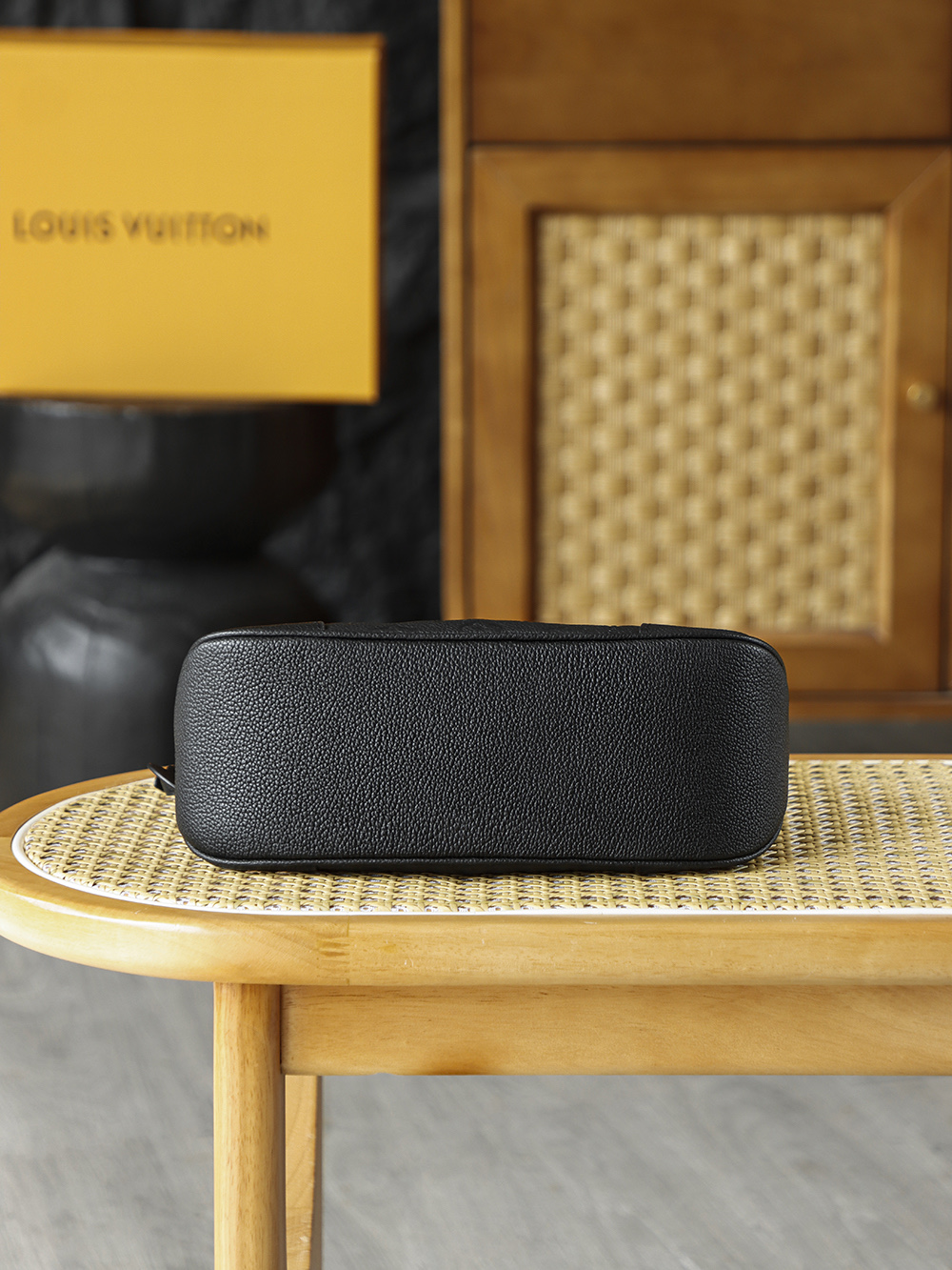 AS LOUIS VUITTON BOULOGNE 全钢五金 经典老花 印花 拉链 涂层帆布 单肩斜跨包 黑色 A0 M12930