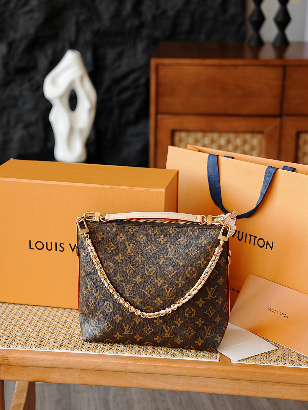 AS LOUIS VUITTON MULTIPASS 全钢五金 经典老花 印花 拉链 涂层帆布 手提 斜跨包 棕色 A0 M27825