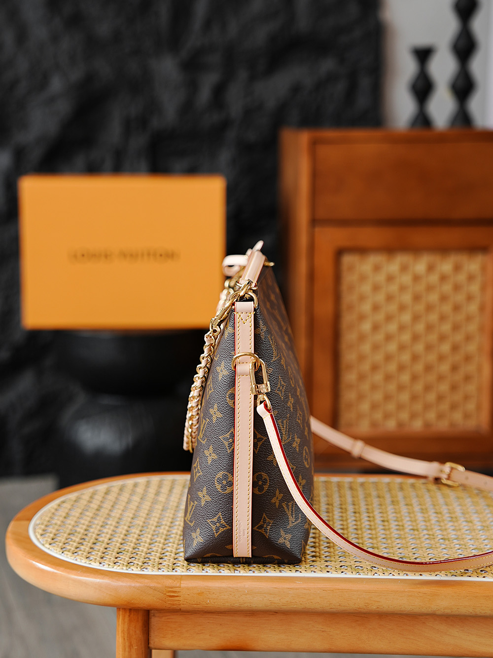 AS LOUIS VUITTON MULTIPASS 全钢五金 经典老花 印花 拉链 涂层帆布 手提 斜跨包 棕色 A0 M27825