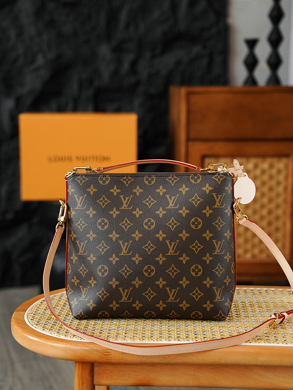 AS LOUIS VUITTON MULTIPASS 全钢五金 经典老花 印花 拉链 涂层帆布 手提 斜跨包 棕色 A0 M27825