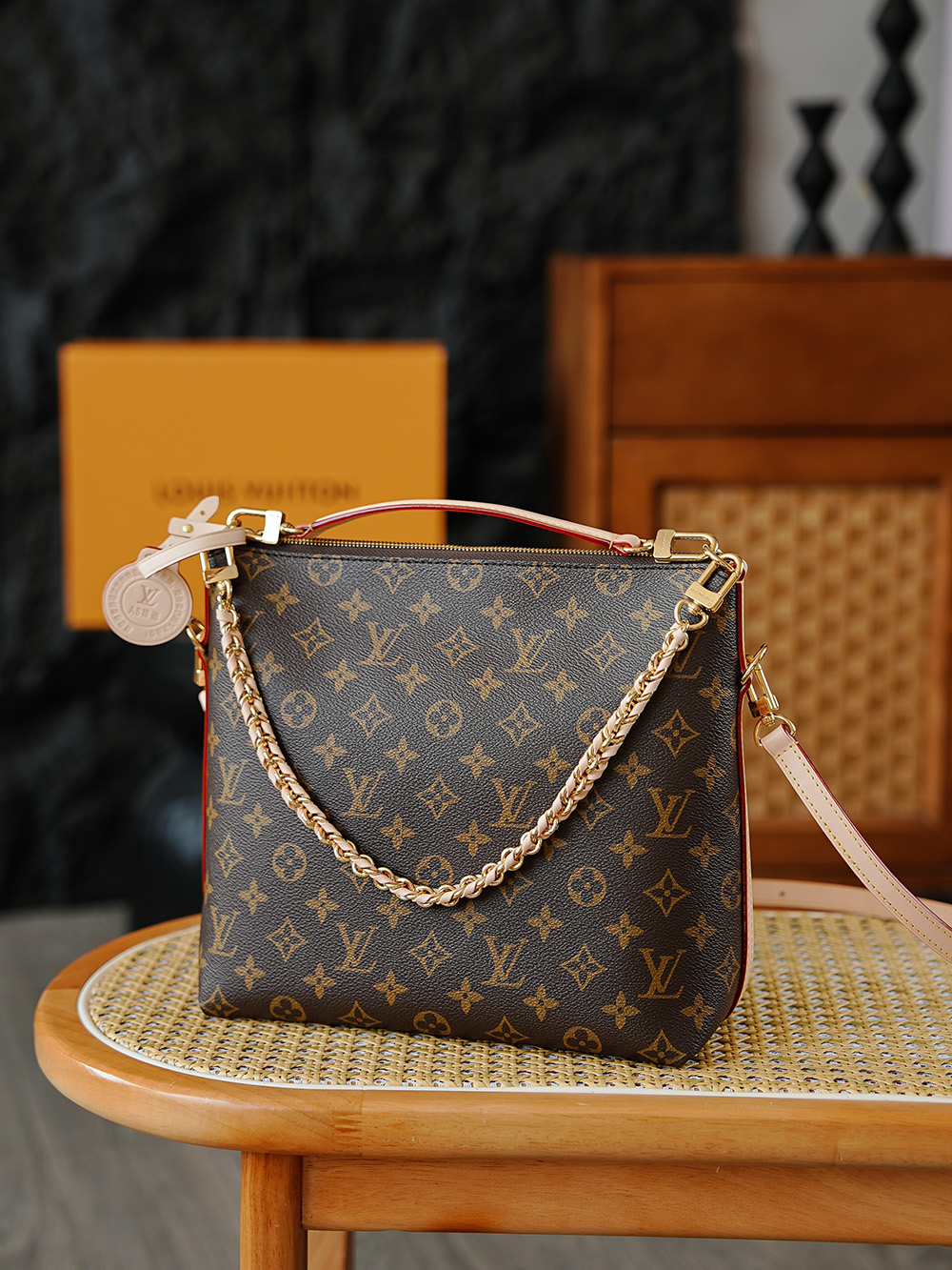 AS LOUIS VUITTON MULTIPASS 全钢五金 经典老花 印花 拉链 涂层帆布 手提 斜跨包 棕色 A0 M27825