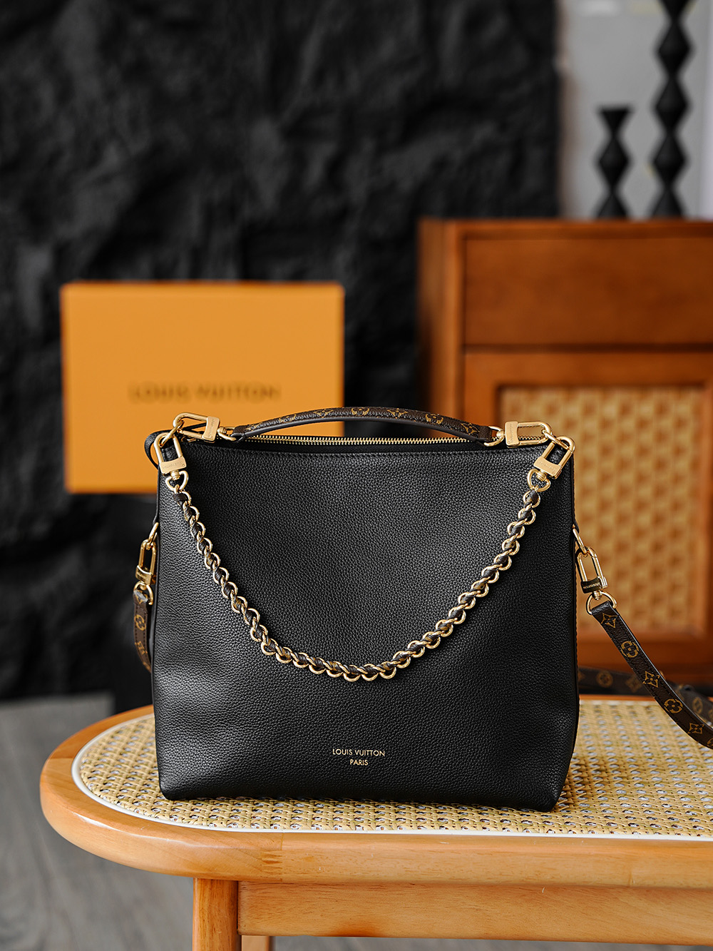 AS LOUIS VUITTON MULTIPASS 全钢五金 经典老花 印花 拉链 涂层帆布 手提 斜跨包 黑色 A0 M29195