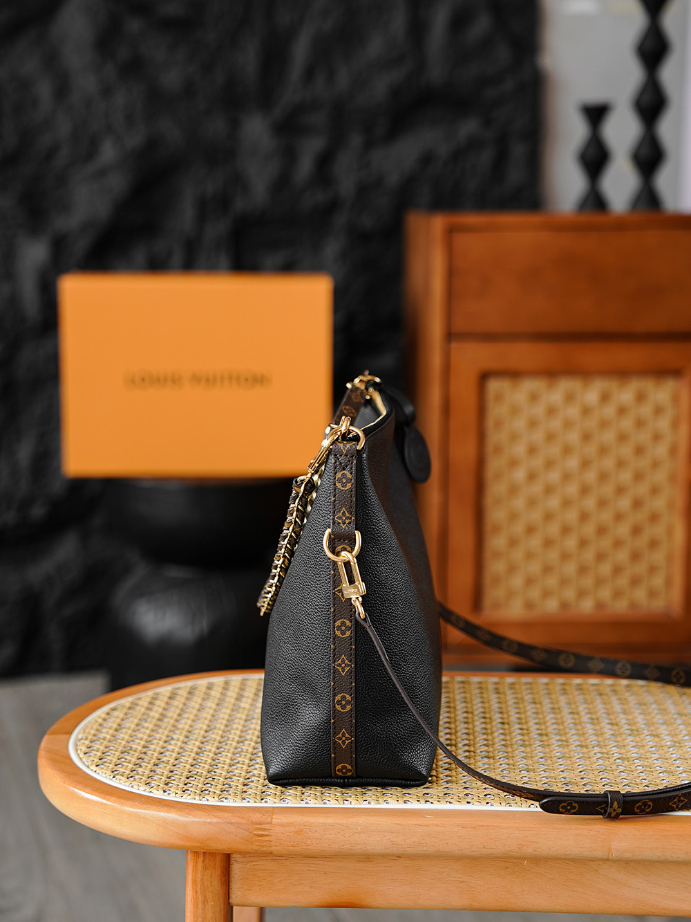 AS LOUIS VUITTON MULTIPASS 全钢五金 经典老花 印花 拉链 涂层帆布 手提 斜跨包 黑色 A0 M29195