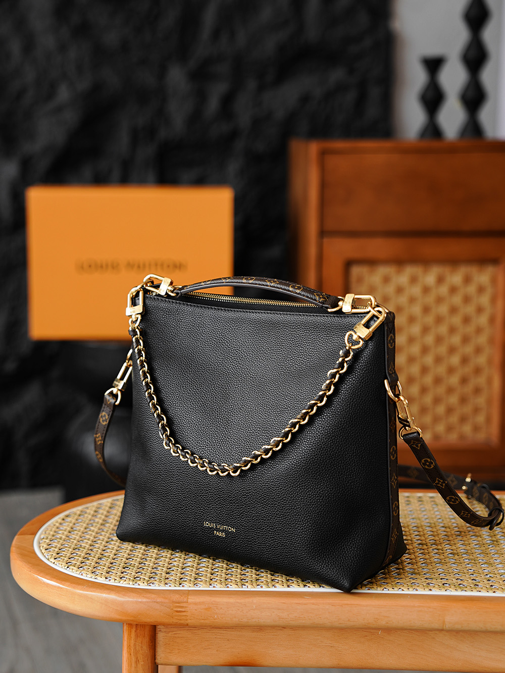 AS LOUIS VUITTON MULTIPASS 全钢五金 经典老花 印花 拉链 涂层帆布 手提 斜跨包 黑色 A0 M29195