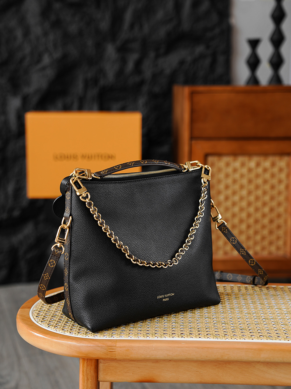 AS LOUIS VUITTON MULTIPASS 全钢五金 经典老花 印花 拉链 涂层帆布 手提 斜跨包 黑色 A0 M29195