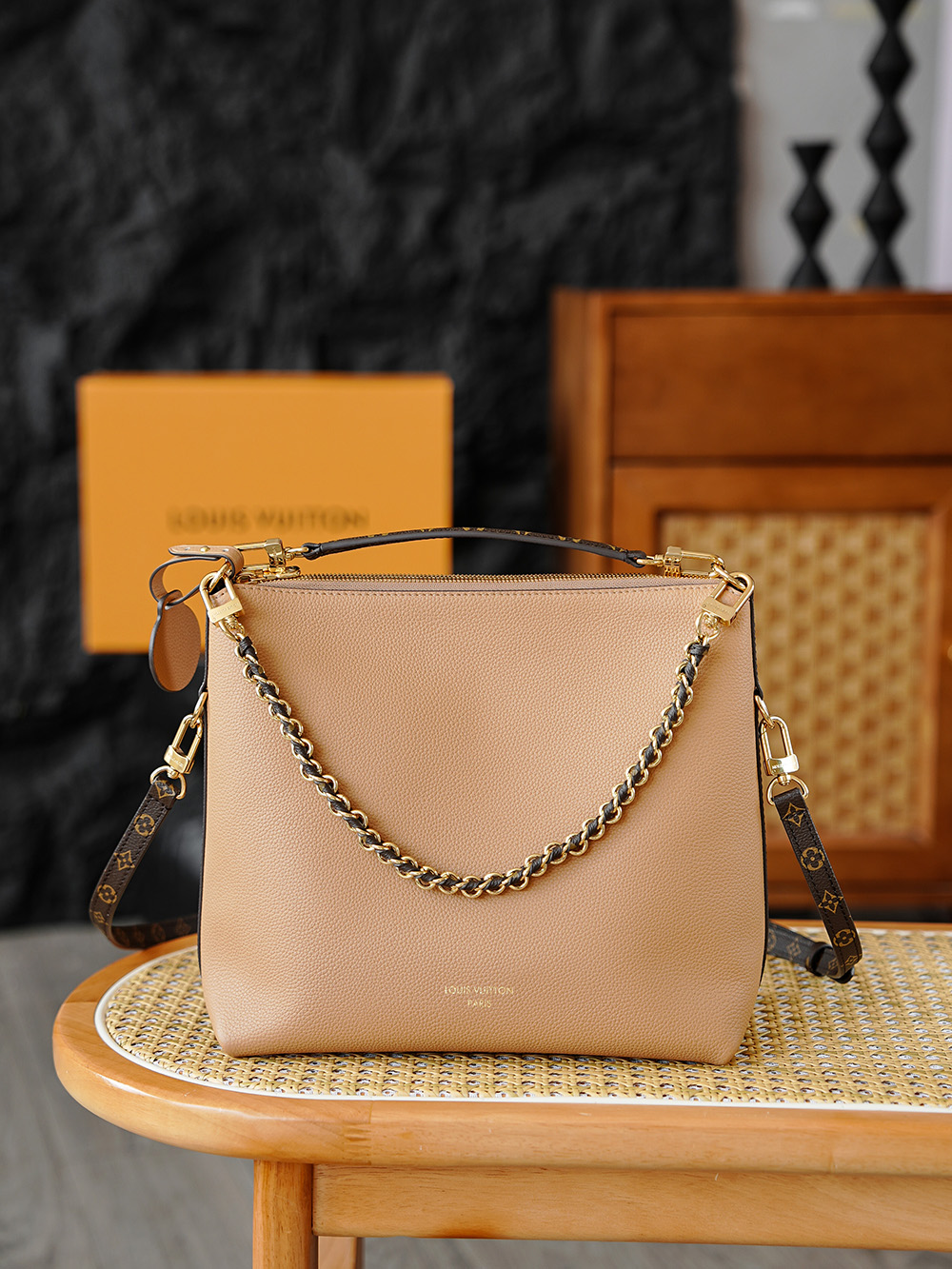 AS LOUIS VUITTON MULTIPASS 全钢五金 经典老花 印花 拉链 涂层帆布 手提 斜跨包 浅棕色 A0 M28029