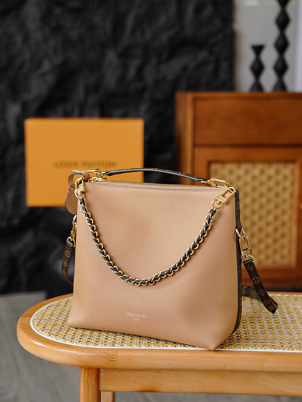 AS LOUIS VUITTON MULTIPASS 全钢五金 经典老花 印花 拉链 涂层帆布 手提 斜跨包 浅棕色 A0 M28029