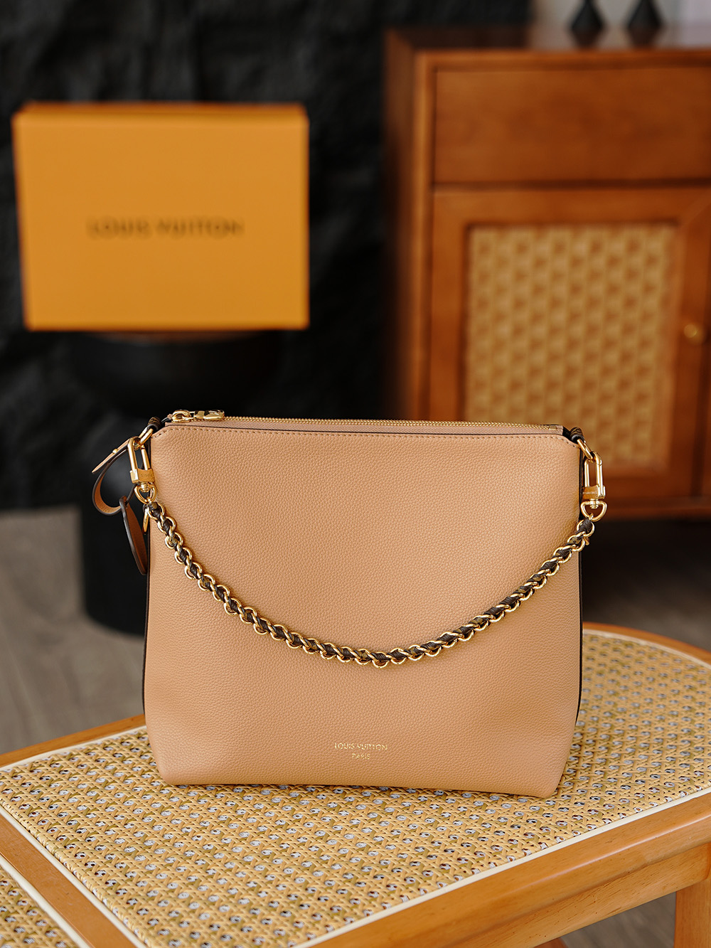 AS LOUIS VUITTON MULTIPASS 全钢五金 经典老花 印花 拉链 涂层帆布 手提 斜跨包 浅棕色 A0 M28029