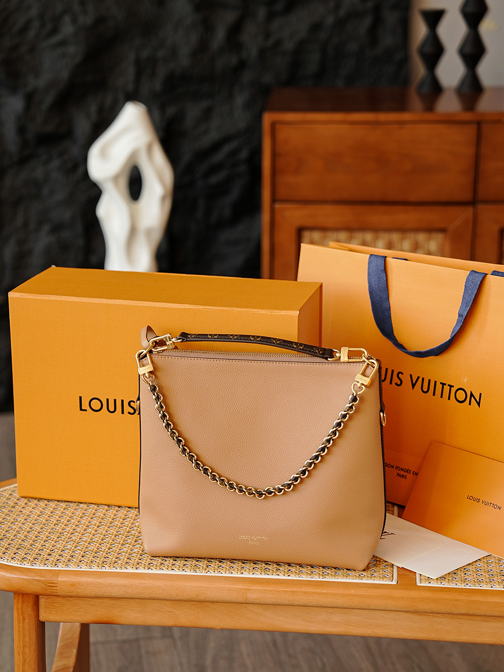 AS LOUIS VUITTON MULTIPASS 全钢五金 经典老花 印花 拉链 涂层帆布 手提 斜跨包 浅棕色 A0 M28029